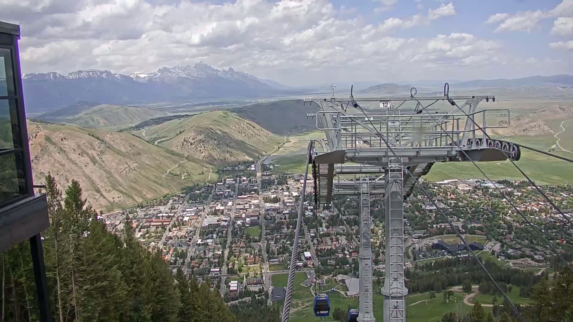 Jackson City Skyline from Snow King  Mountain Live Cam - Jackson, Teton, Wyoming, USA