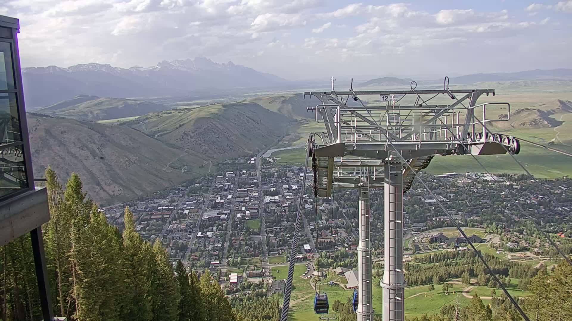 Jackson City Skyline from Snow King  Mountain Live Cam - Jackson, Teton, Wyoming, USA