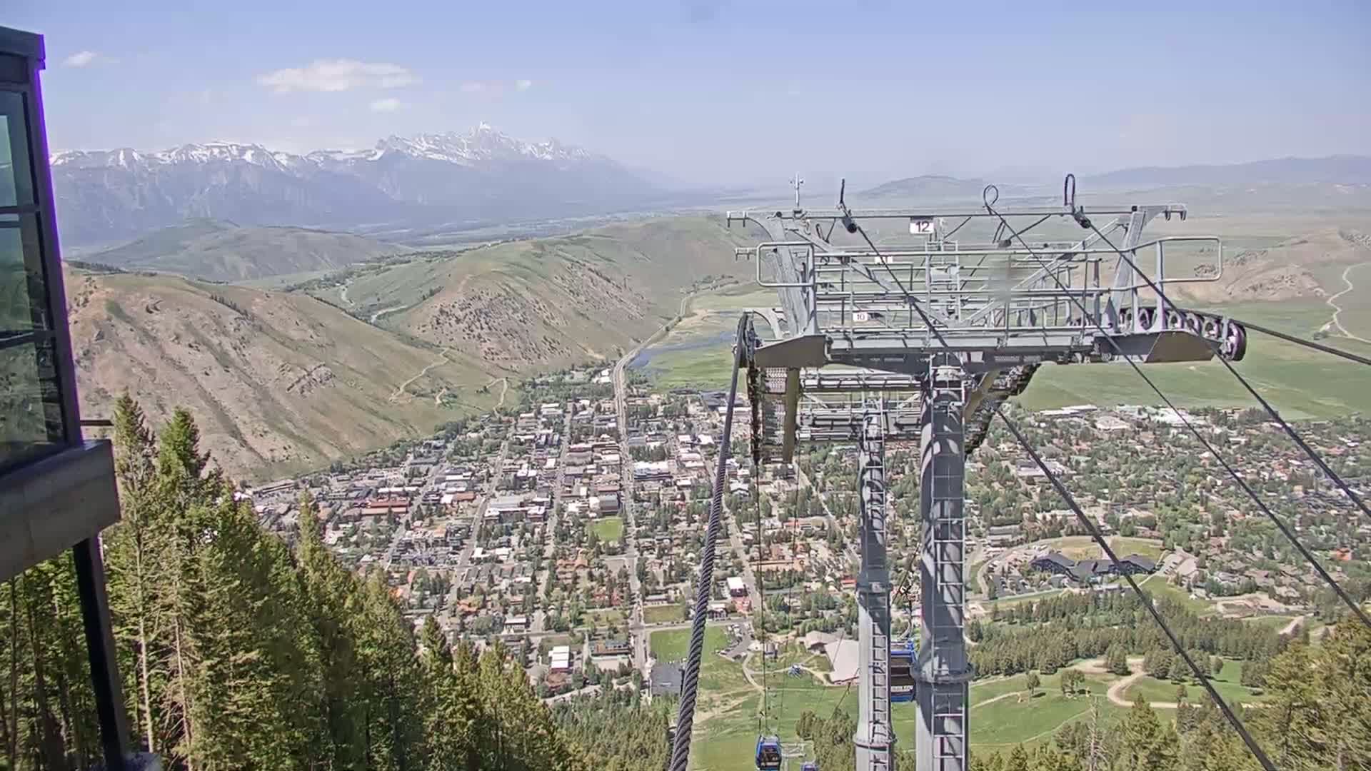 Jackson City Skyline from Snow King  Mountain Live Cam - Jackson, Teton, Wyoming, USA