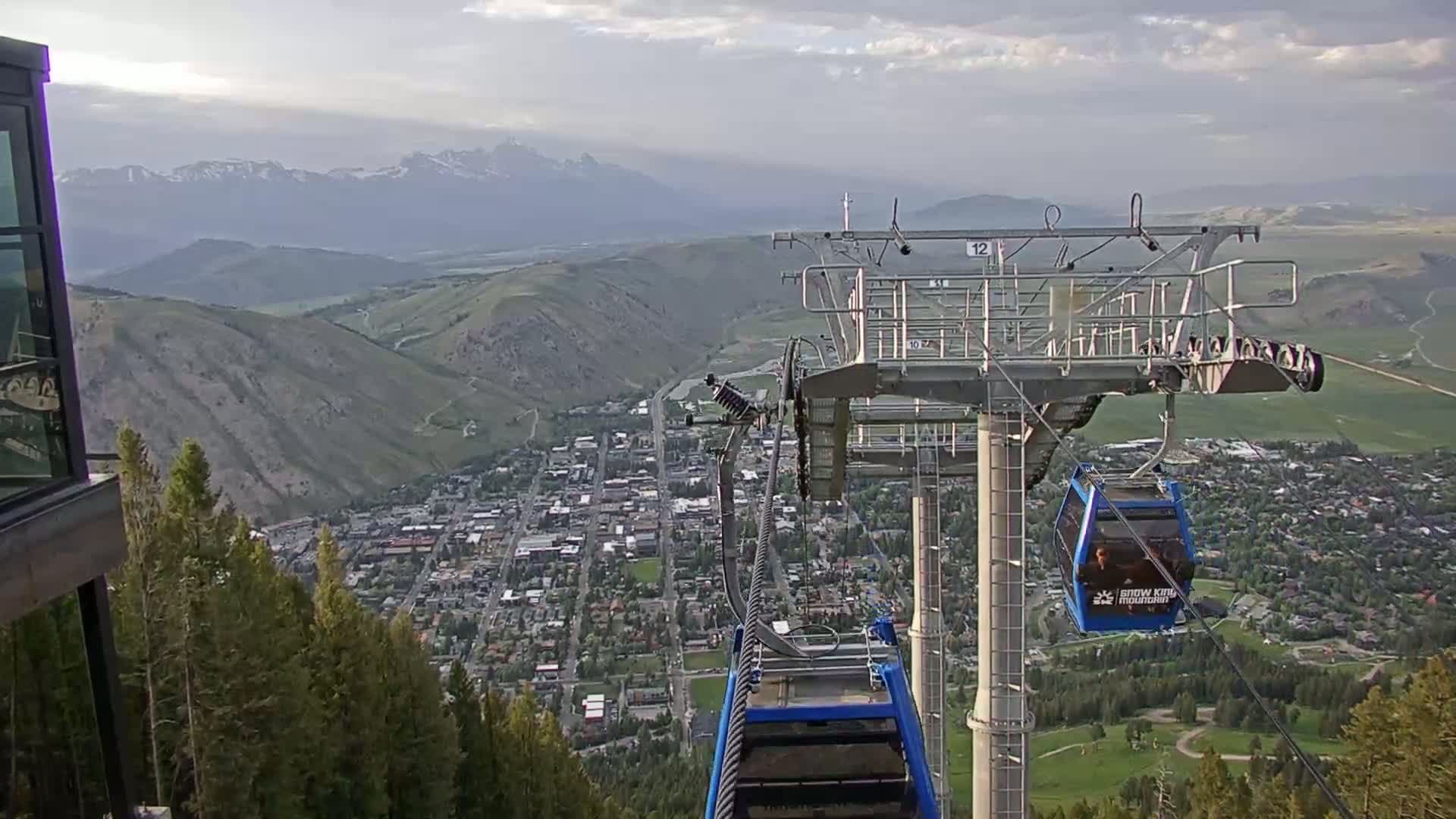 Jackson City Skyline from Snow King  Mountain Live Cam - Jackson, Teton, Wyoming, USA