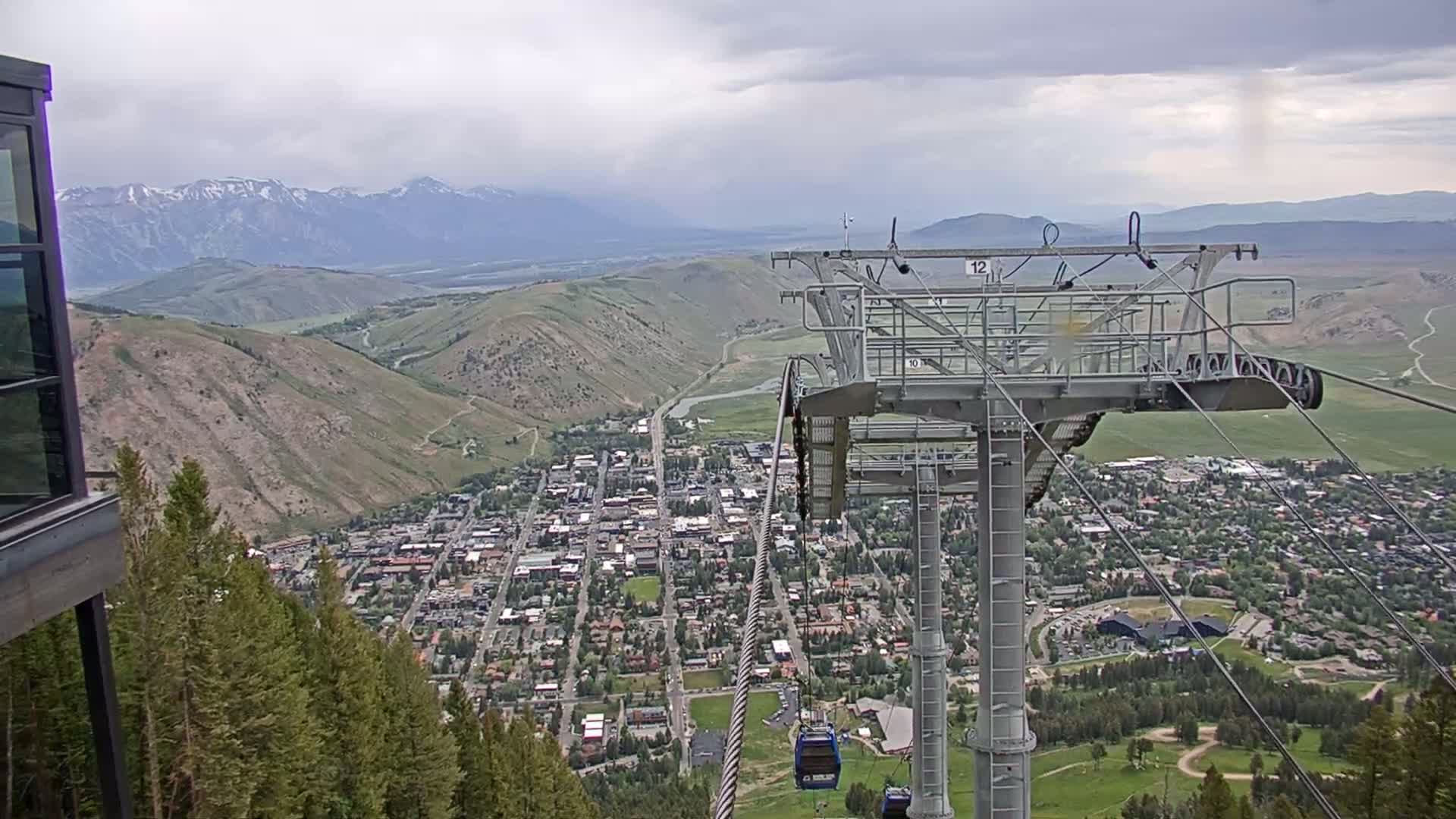 Jackson City Skyline from Snow King  Mountain Live Cam - Jackson, Teton, Wyoming, USA