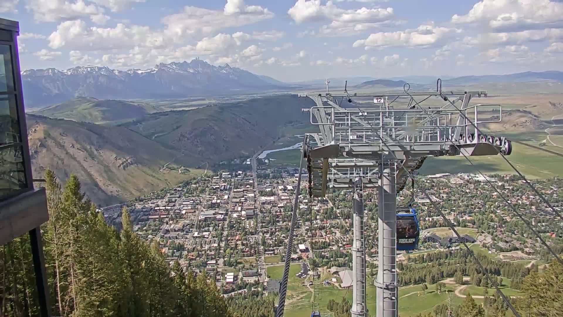Jackson City Skyline from Snow King  Mountain Live Cam - Jackson, Teton, Wyoming, USA