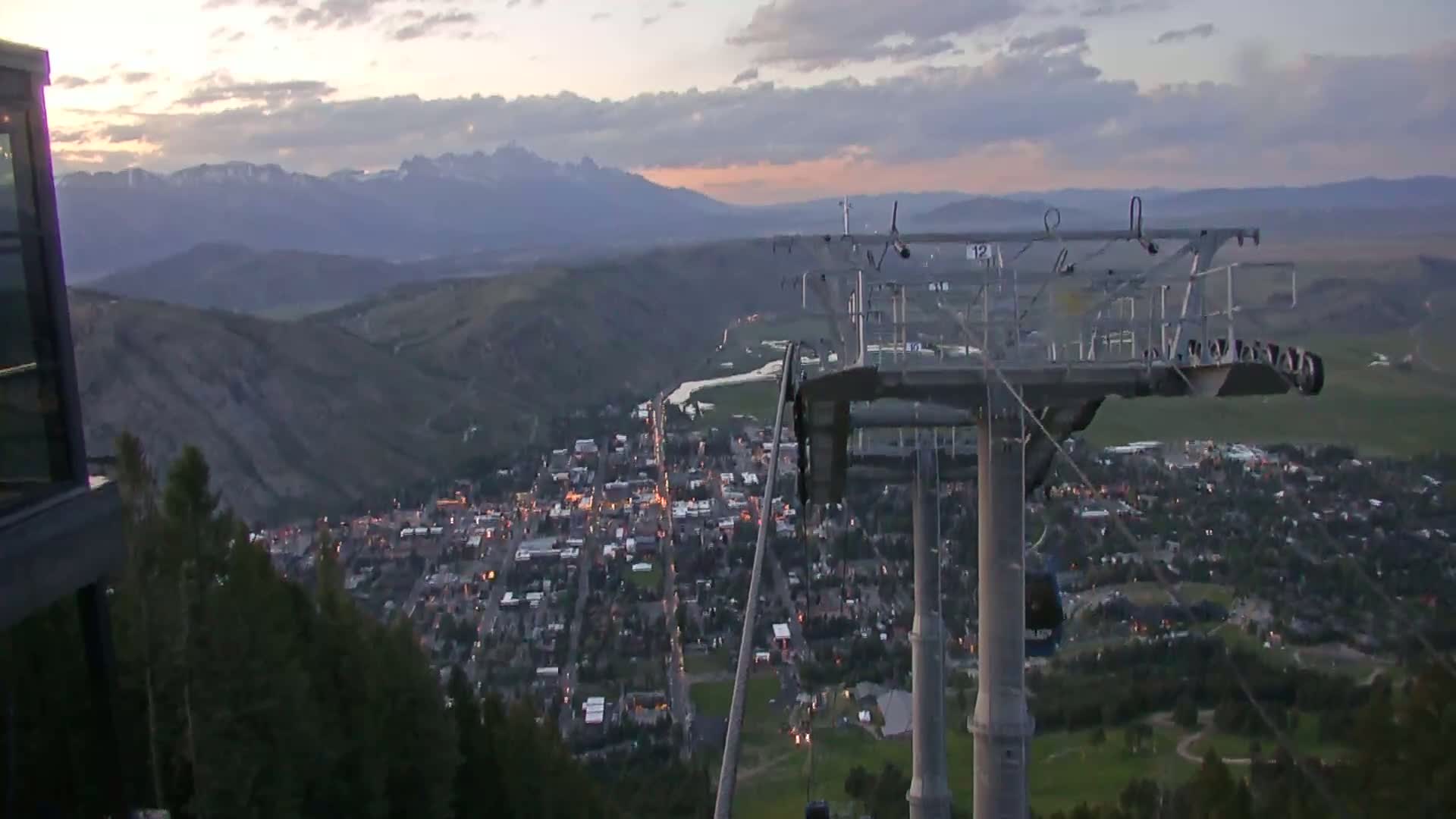 Jackson City Skyline from Snow King  Mountain Live Cam - Jackson, Teton, Wyoming, USA