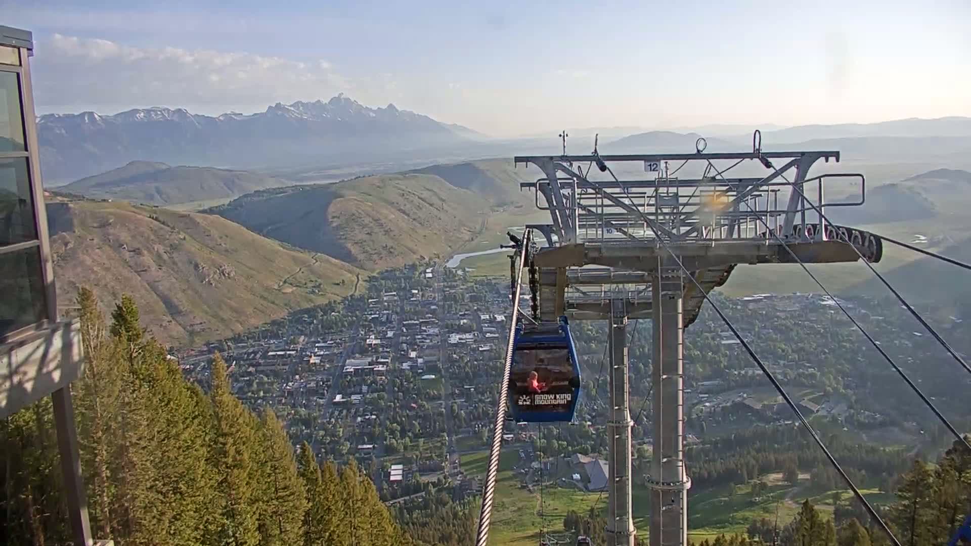 Jackson City Skyline from Snow King  Mountain Live Cam - Jackson, Teton, Wyoming, USA