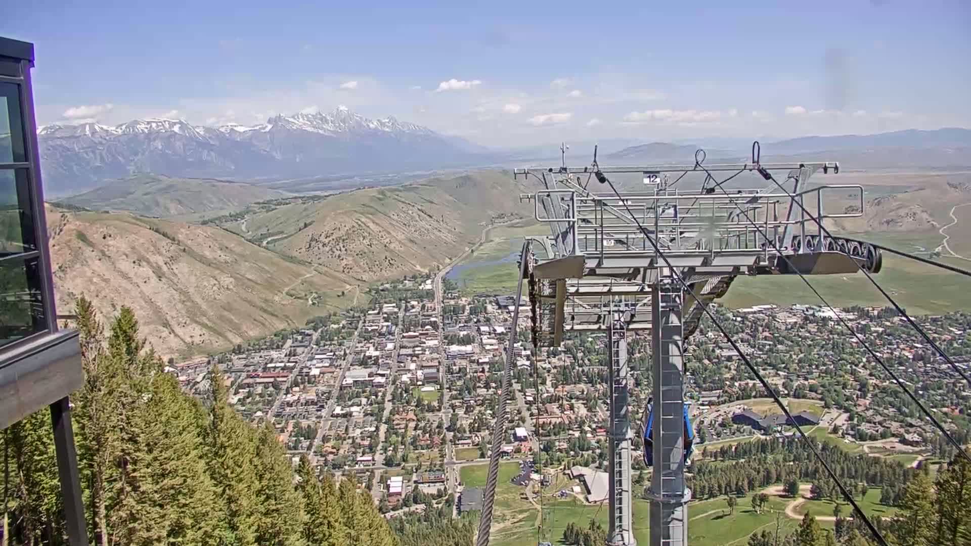 Jackson City Skyline from Snow King  Mountain Live Cam - Jackson, Teton, Wyoming, USA