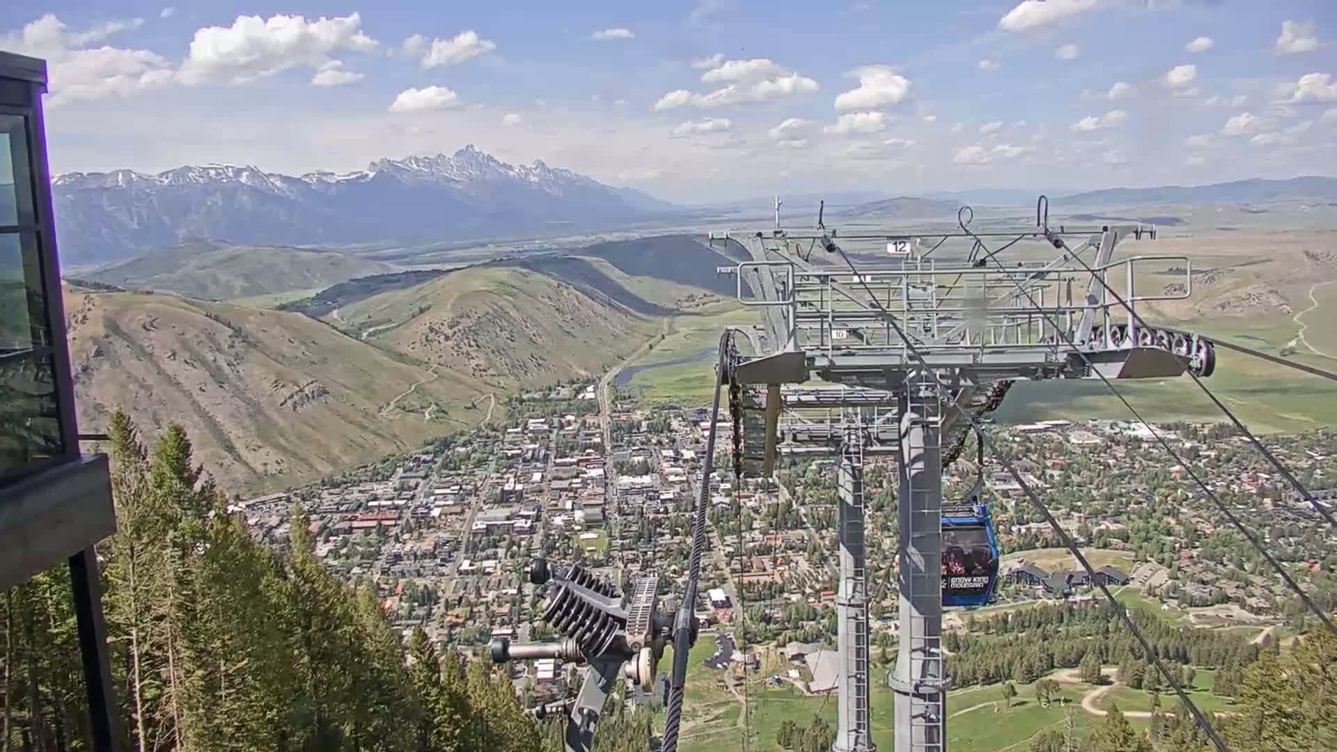 Jackson City Skyline from Snow King  Mountain Live Cam - Jackson, Teton, Wyoming, USA