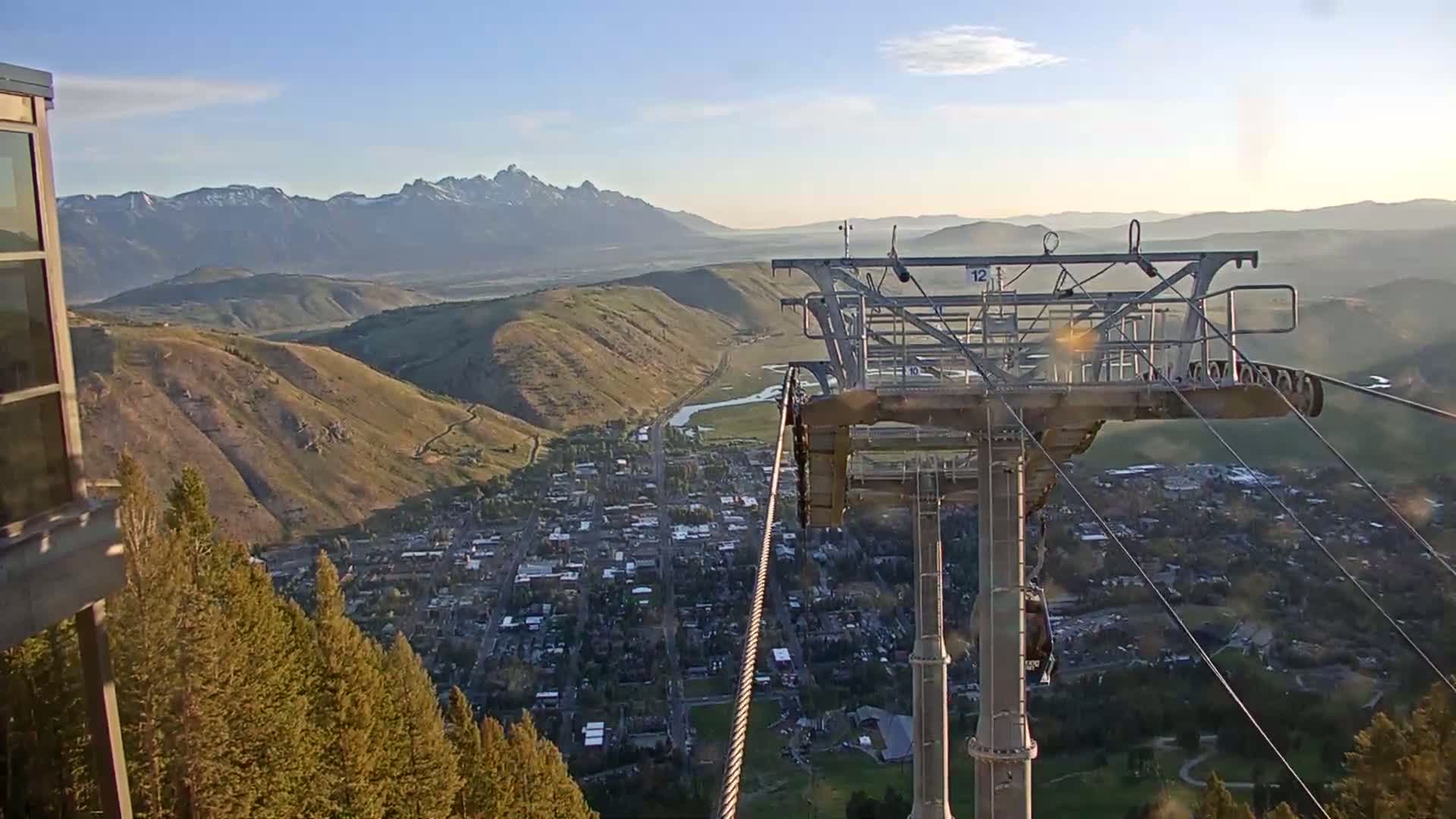 Jackson City Skyline from Snow King  Mountain Live Cam - Jackson, Teton, Wyoming, USA