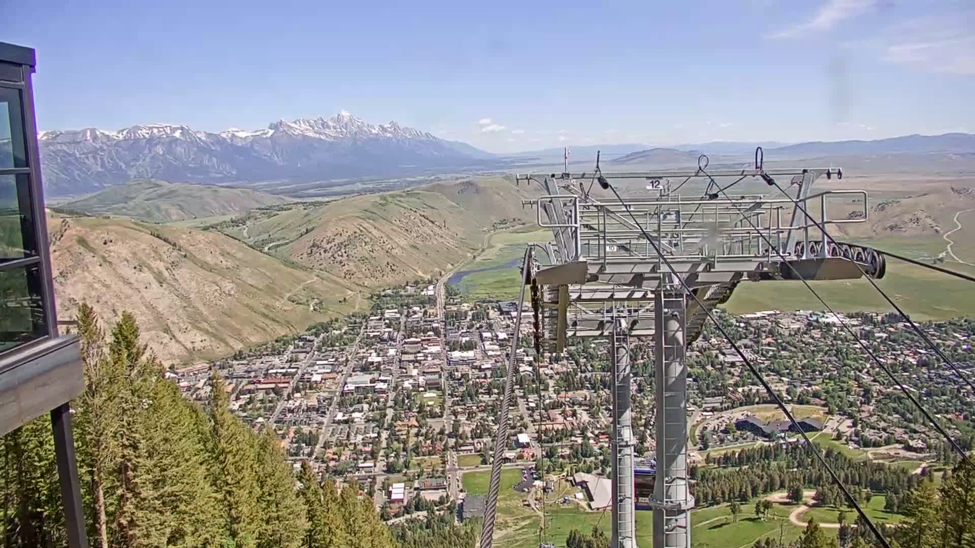 Jackson City Skyline from Snow King  Mountain Live Cam - Jackson, Teton, Wyoming, USA