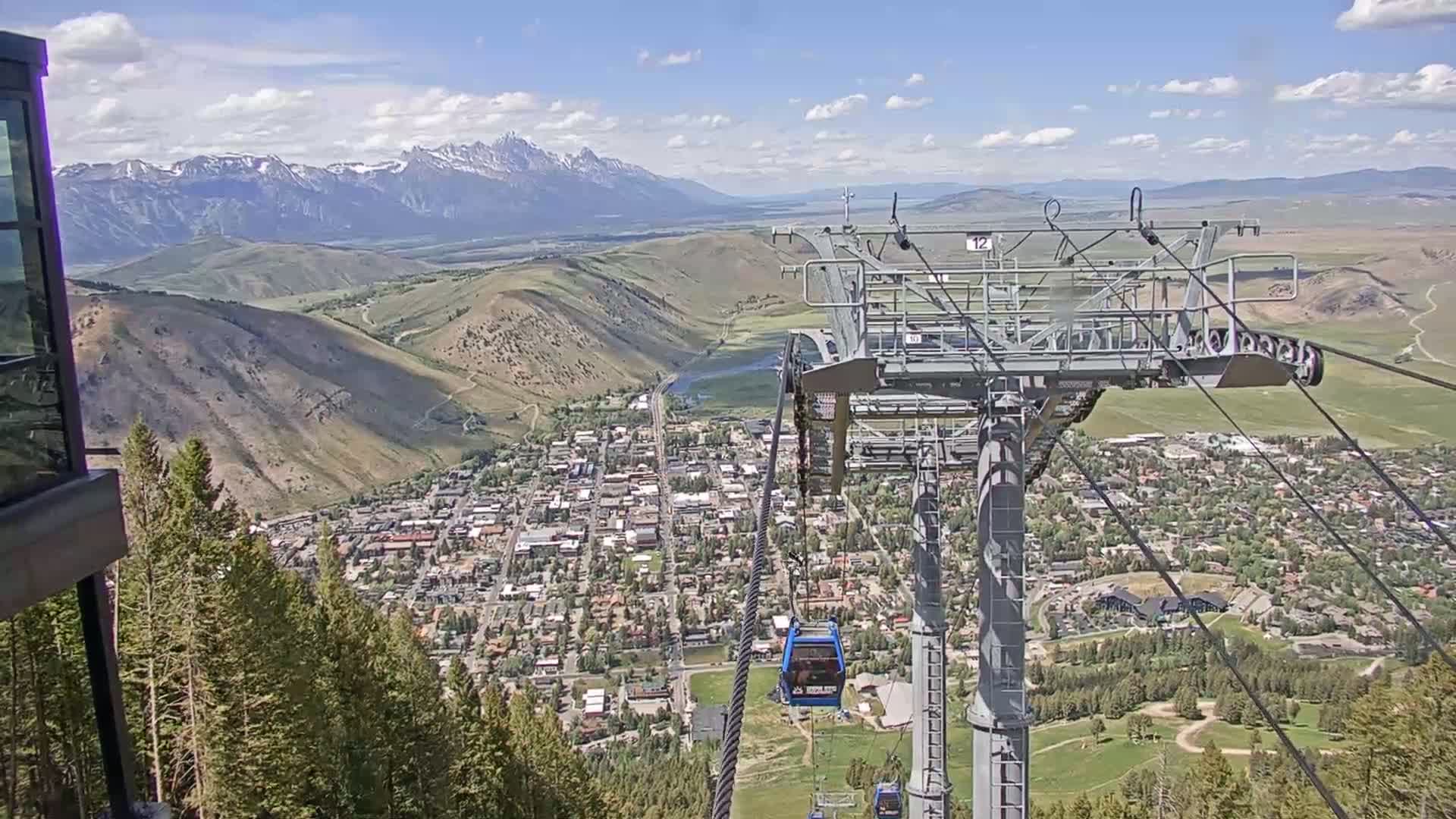 Jackson City Skyline from Snow King  Mountain Live Cam - Jackson, Teton, Wyoming, USA