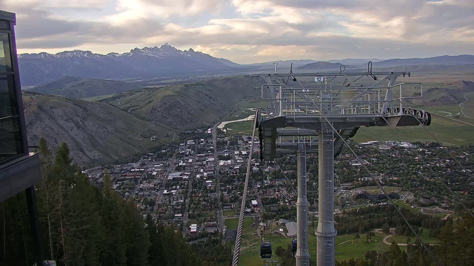 Jackson City Skyline from Snow King  Mountain Live Cam - Jackson, Teton, Wyoming, USA