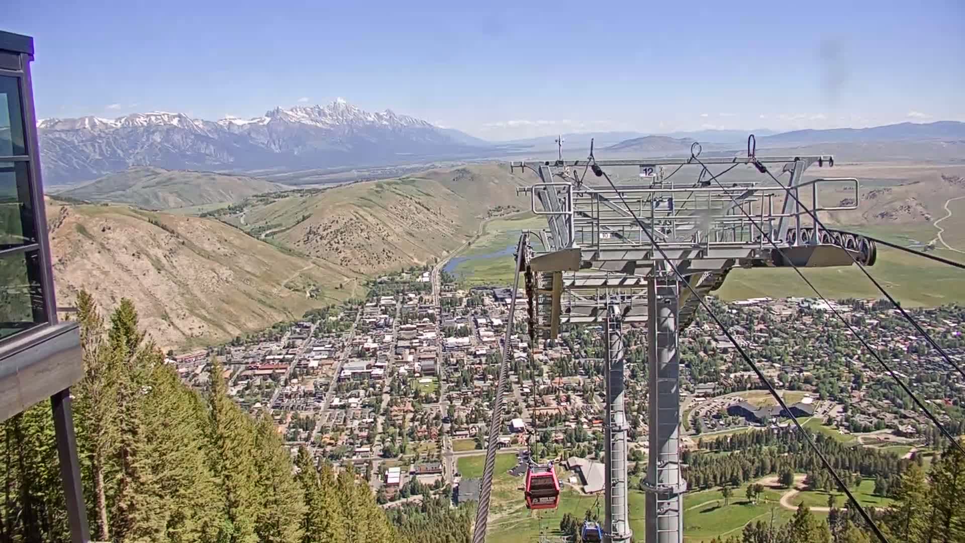 Jackson City Skyline from Snow King  Mountain Live Cam - Jackson, Teton, Wyoming, USA
