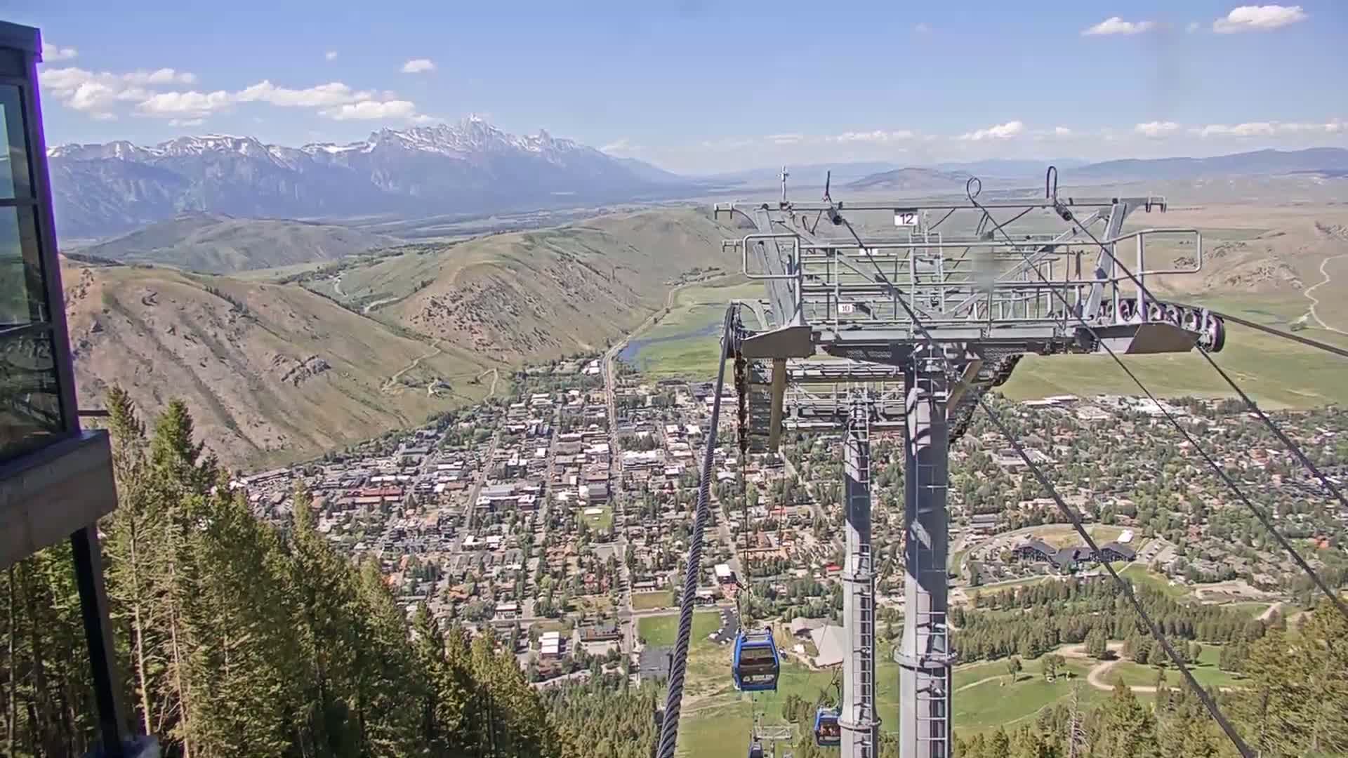 Jackson City Skyline from Snow King  Mountain Live Cam - Jackson, Teton, Wyoming, USA