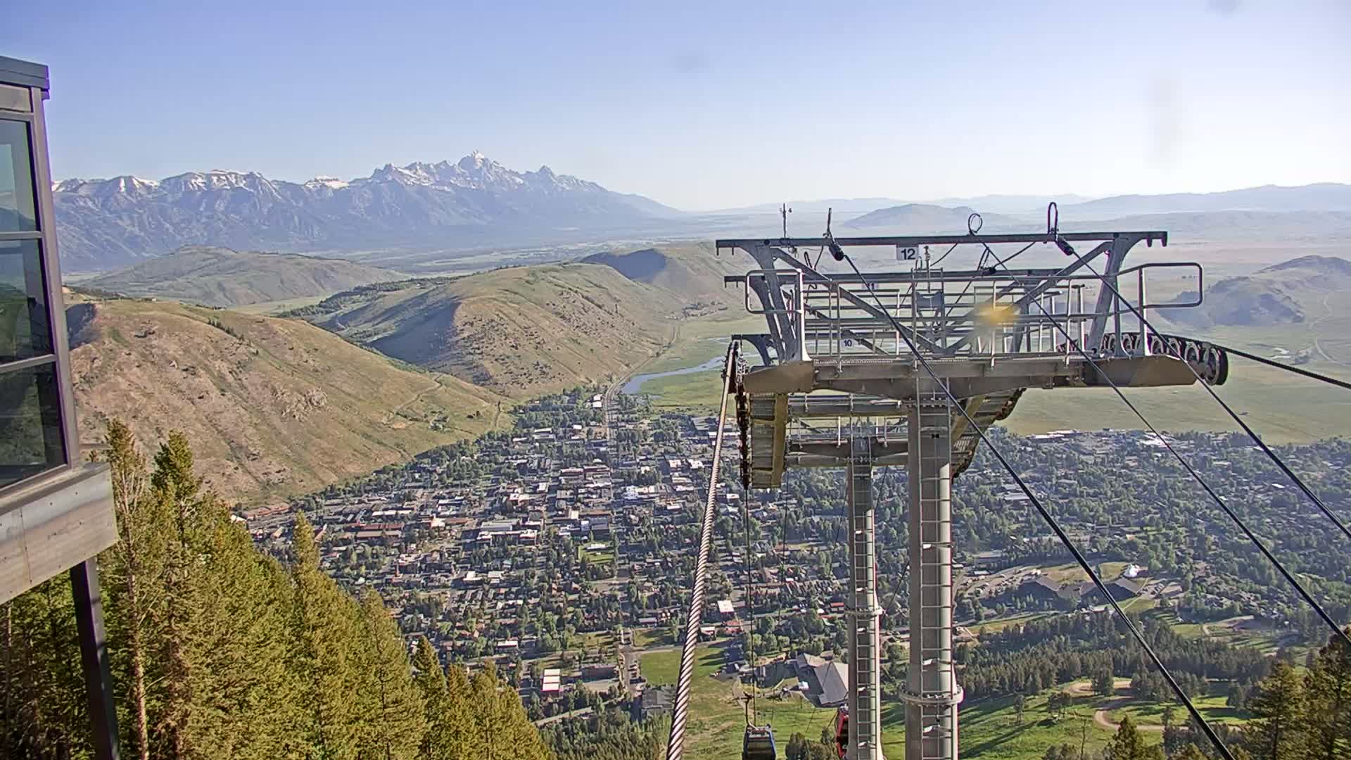 Jackson City Skyline from Snow King  Mountain Live Cam - Jackson, Teton, Wyoming, USA