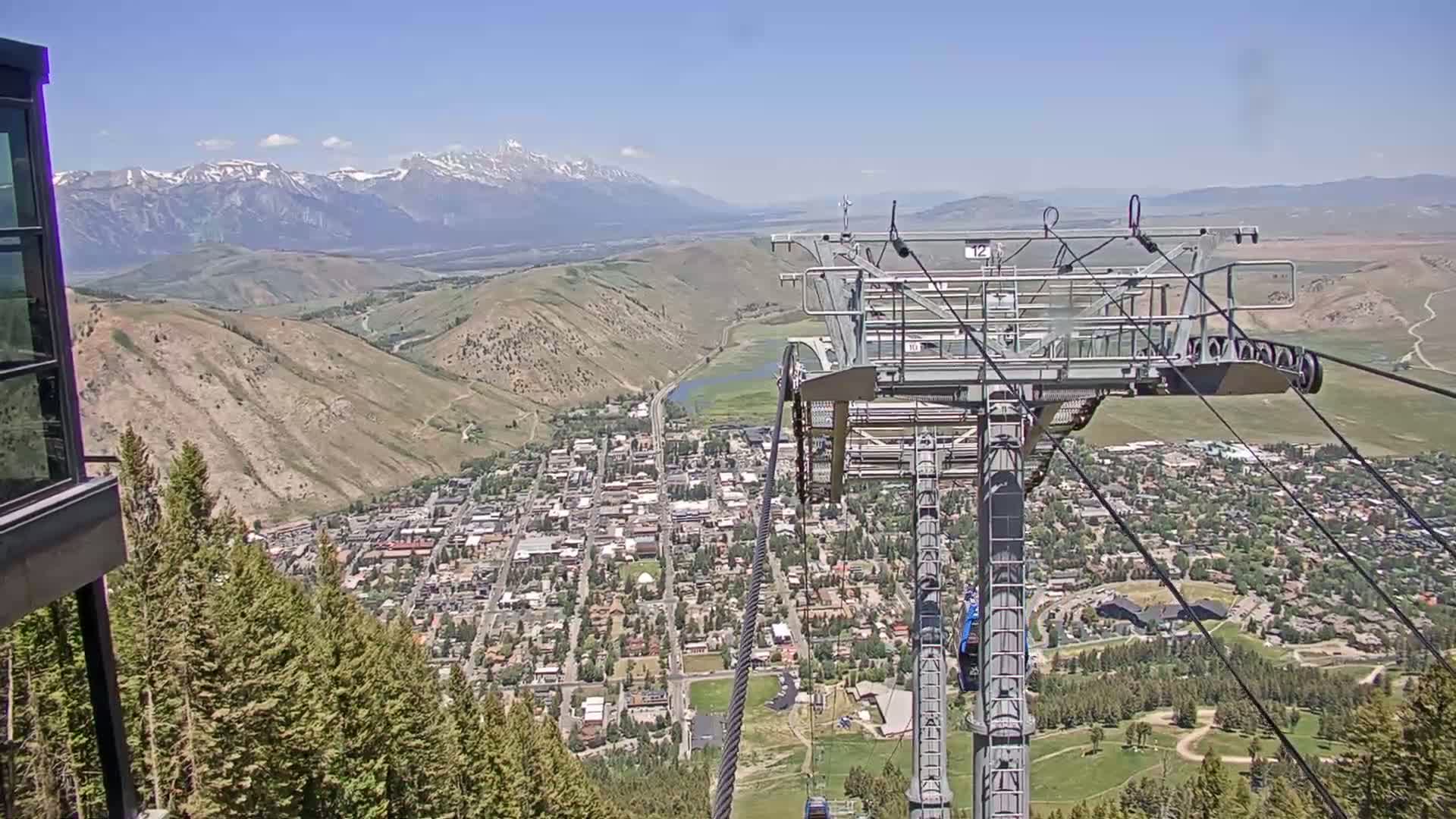 Jackson City Skyline from Snow King  Mountain Live Cam - Jackson, Teton, Wyoming, USA
