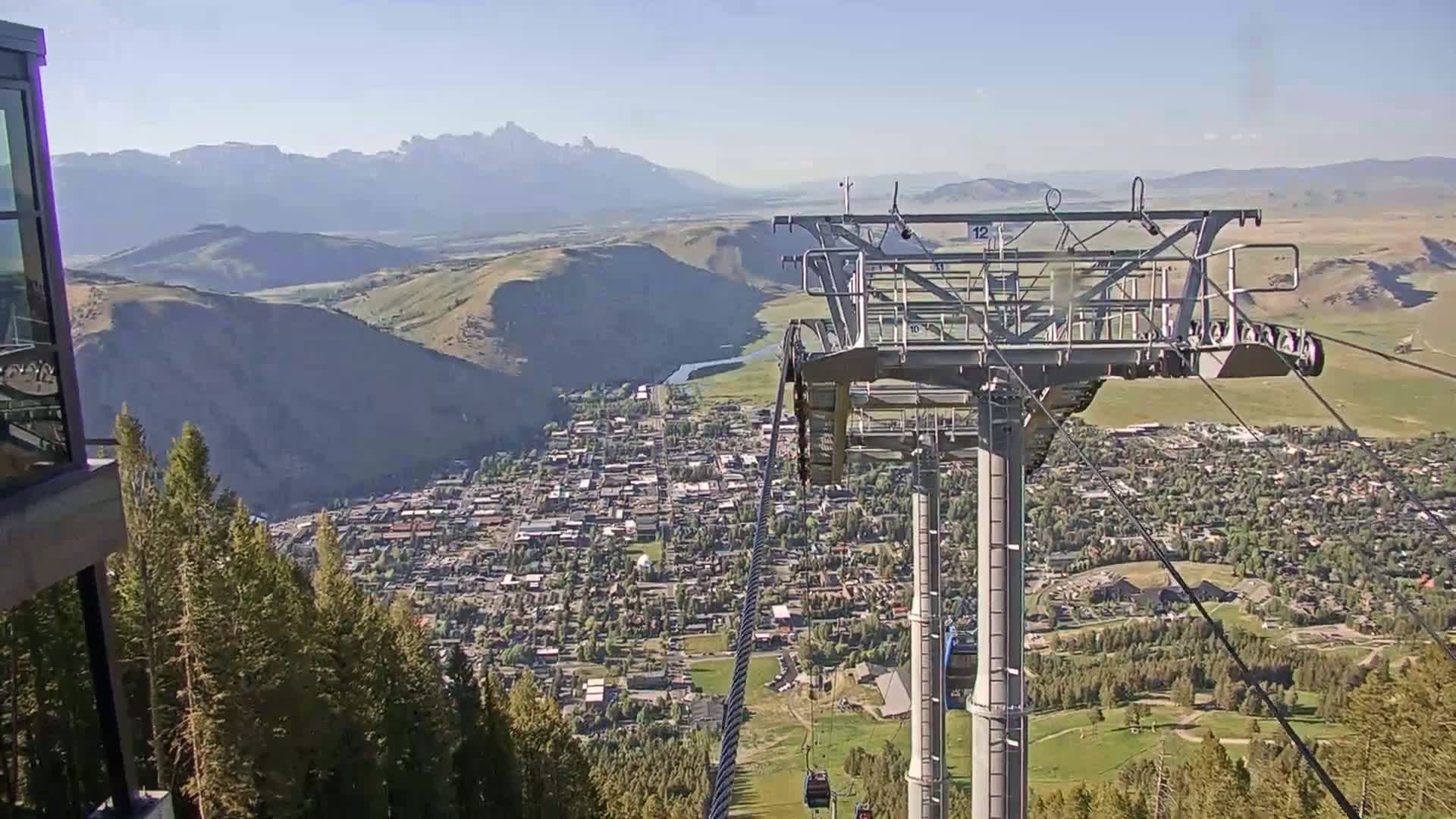 Jackson City Skyline from Snow King  Mountain Live Cam - Jackson, Teton, Wyoming, USA