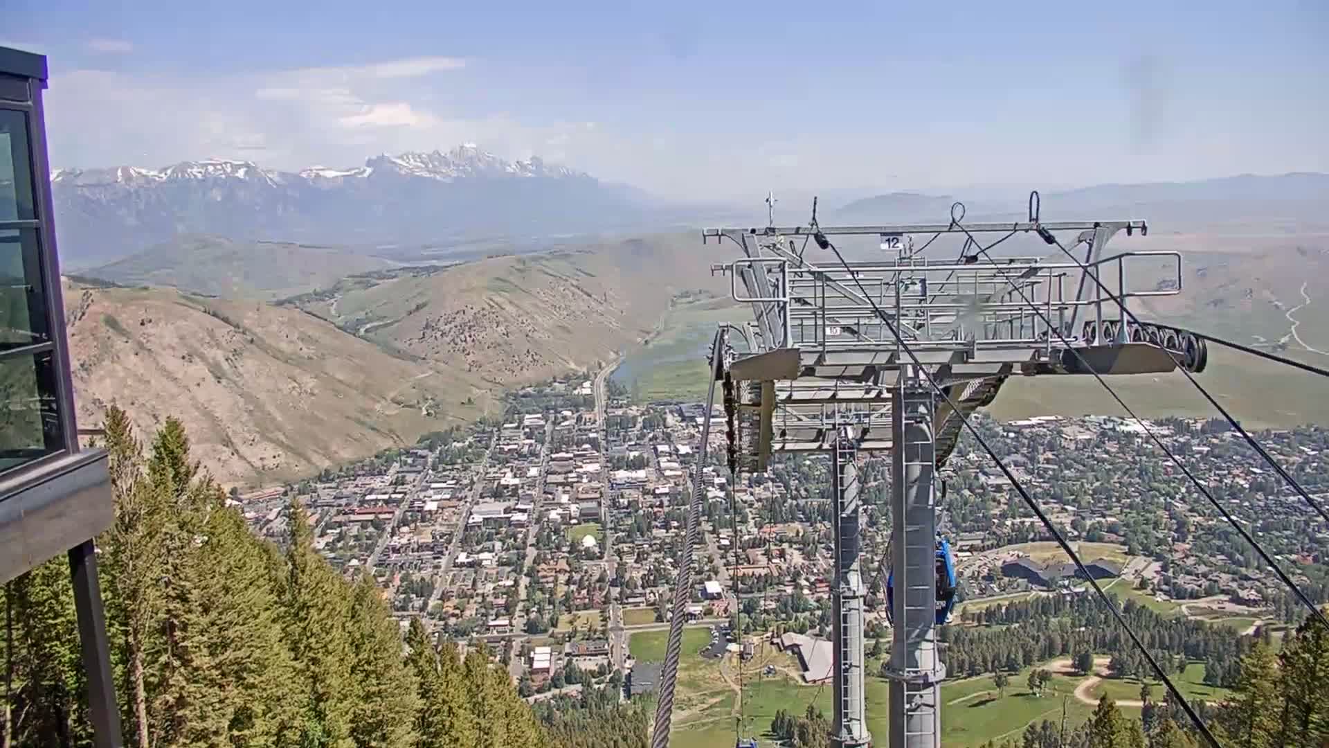 Jackson City Skyline from Snow King  Mountain Live Cam - Jackson, Teton, Wyoming, USA