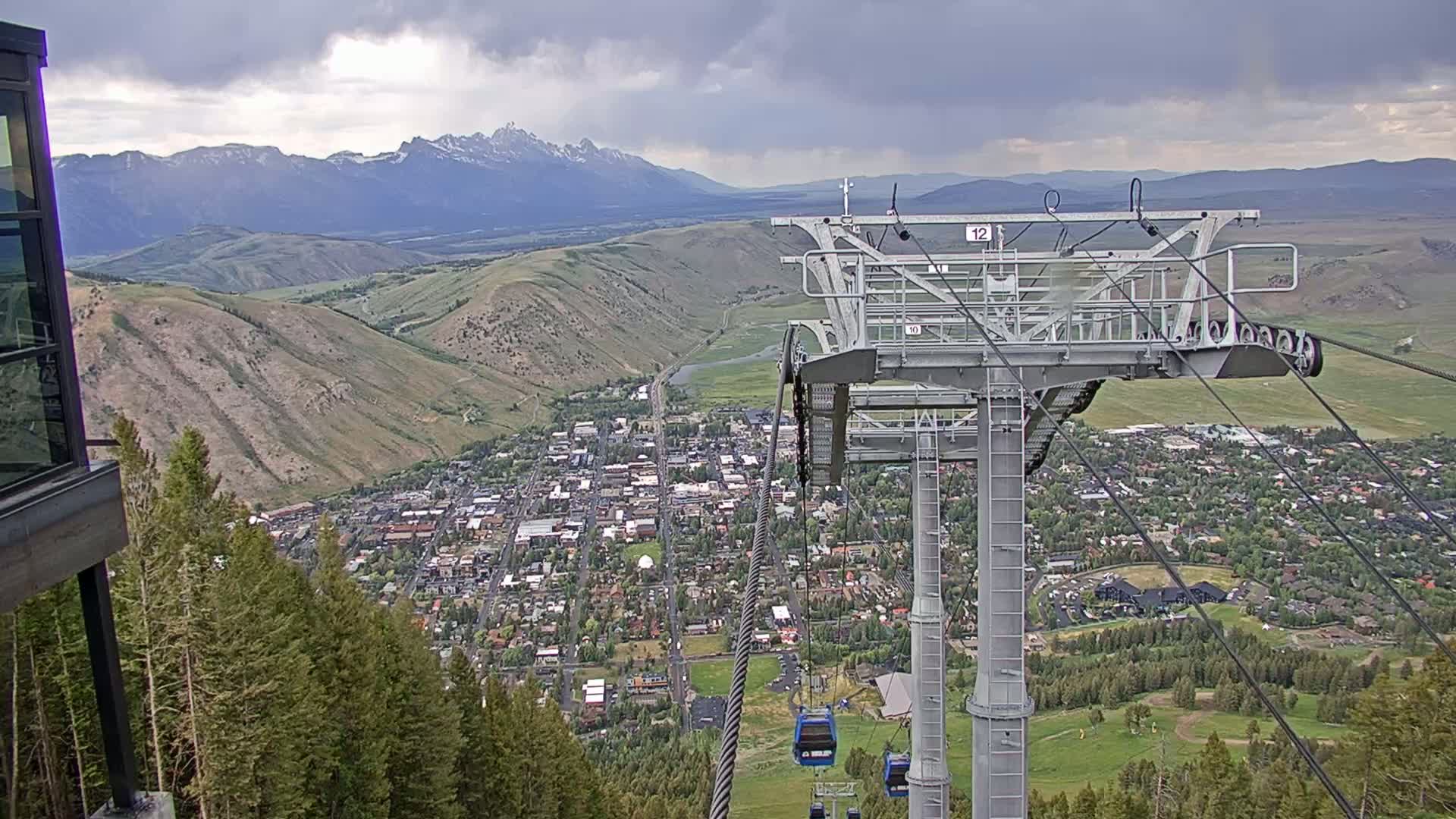Jackson City Skyline from Snow King  Mountain Live Cam - Jackson, Teton, Wyoming, USA