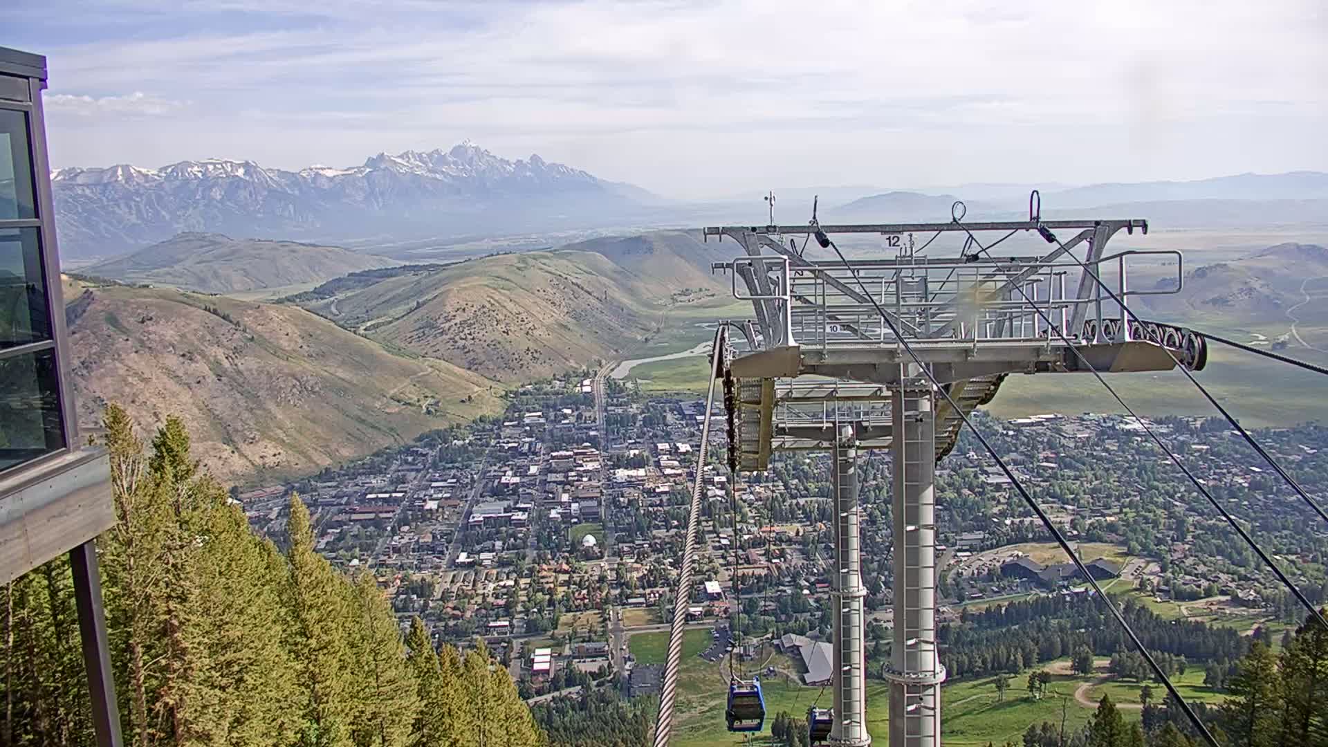 Jackson City Skyline from Snow King  Mountain Live Cam - Jackson, Teton, Wyoming, USA