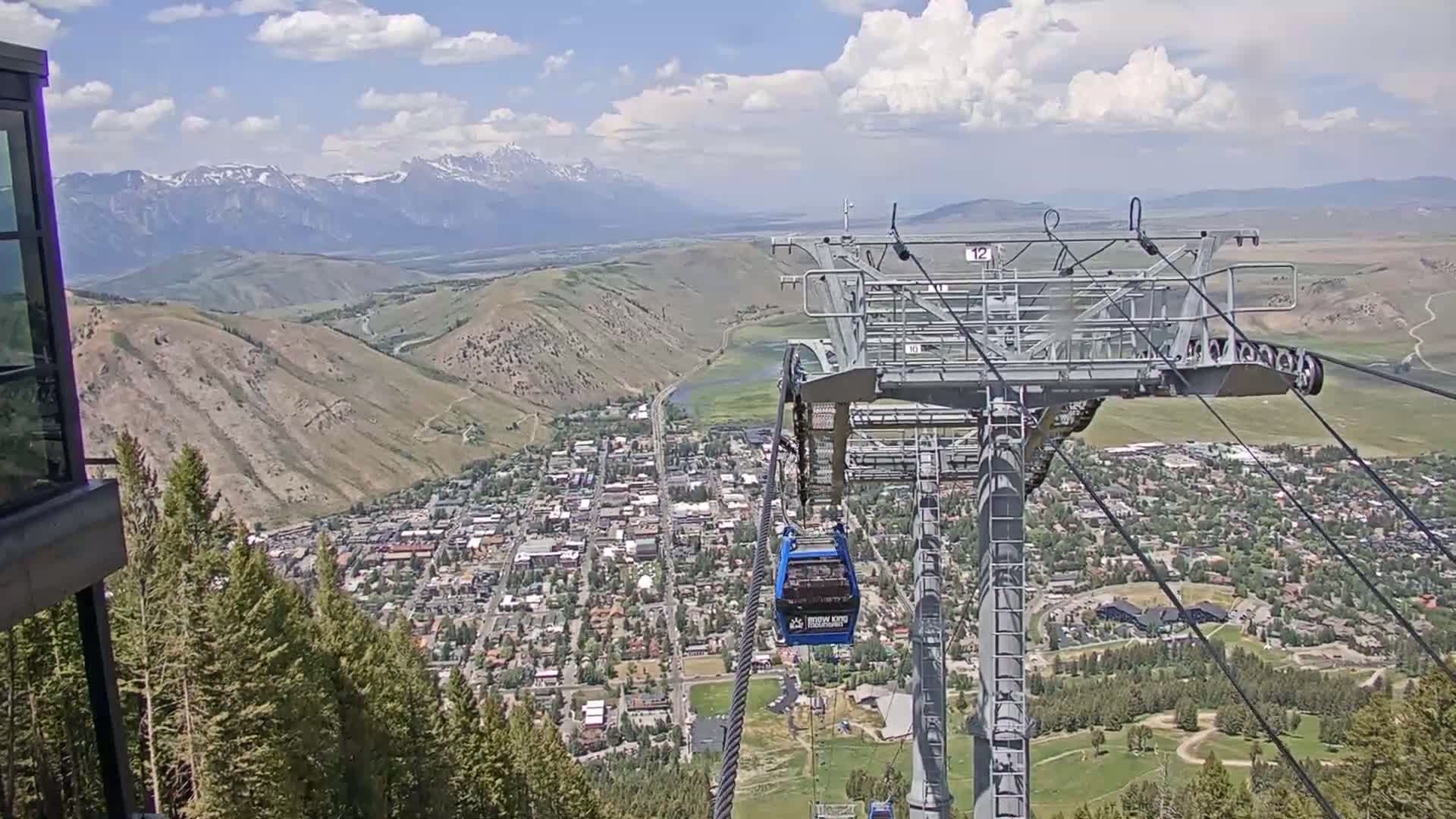 Jackson City Skyline from Snow King  Mountain Live Cam - Jackson, Teton, Wyoming, USA