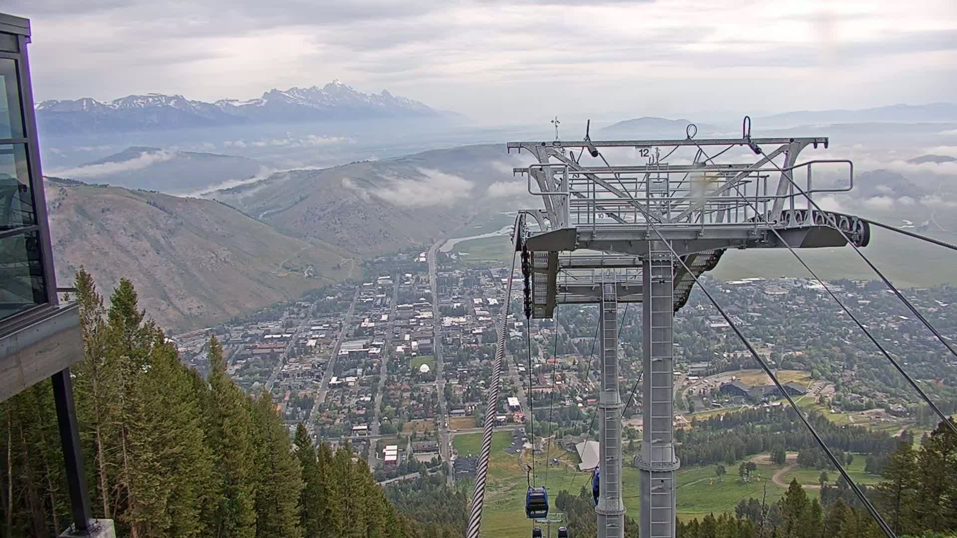 Jackson City Skyline from Snow King  Mountain Live Cam - Jackson, Teton, Wyoming, USA