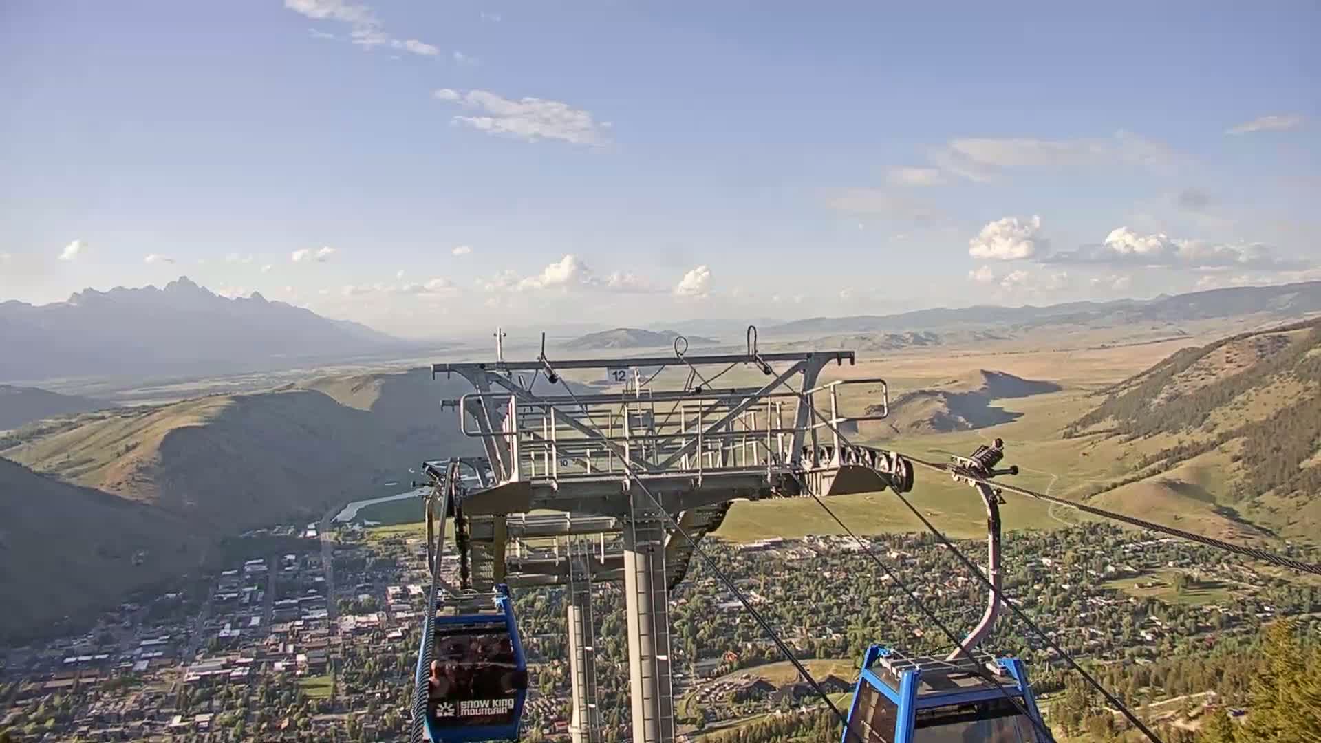 Jackson City Skyline from Snow King  Mountain Live Cam - Jackson, Teton, Wyoming, USA