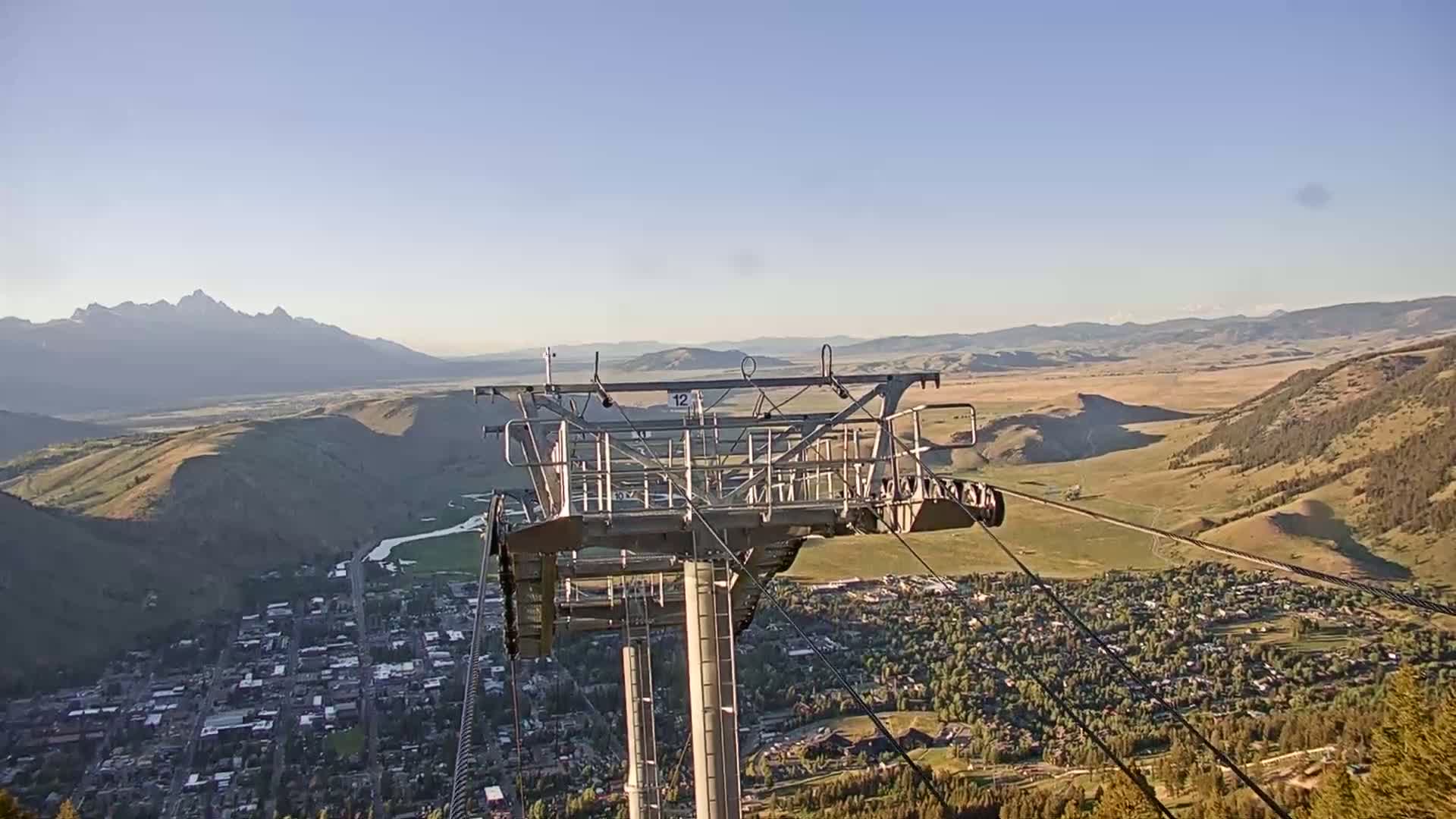 Jackson City Skyline from Snow King  Mountain Live Cam - Jackson, Teton, Wyoming, USA