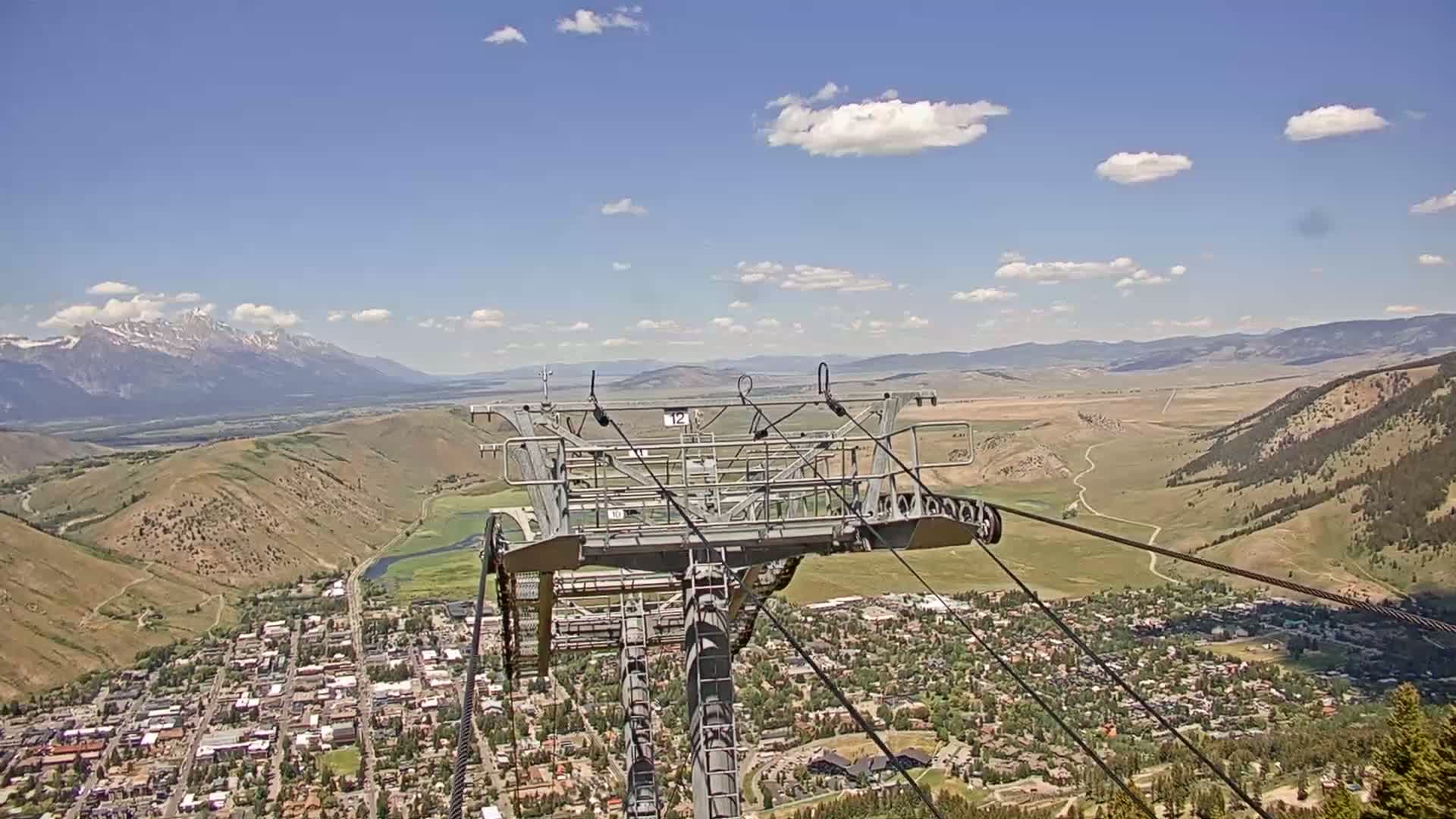 Jackson City Skyline from Snow King  Mountain Live Cam - Jackson, Teton, Wyoming, USA
