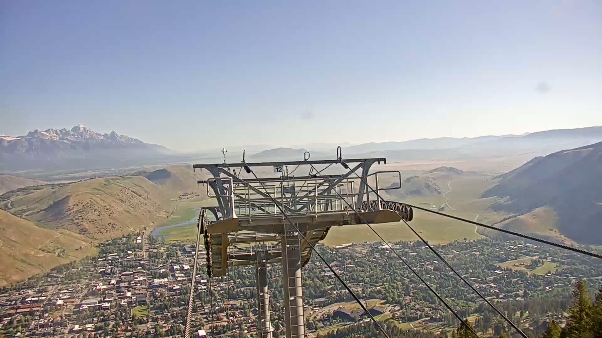 Jackson City Skyline from Snow King  Mountain Live Cam - Jackson, Teton, Wyoming, USA