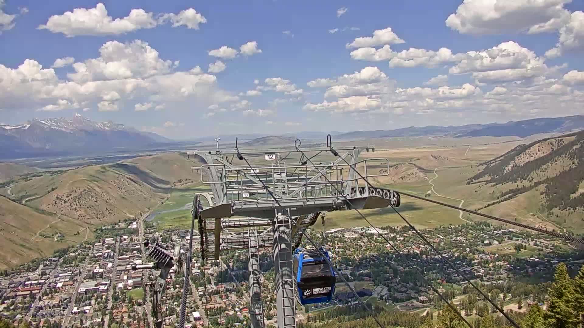 Jackson City Skyline from Snow King  Mountain Live Cam - Jackson, Teton, Wyoming, USA
