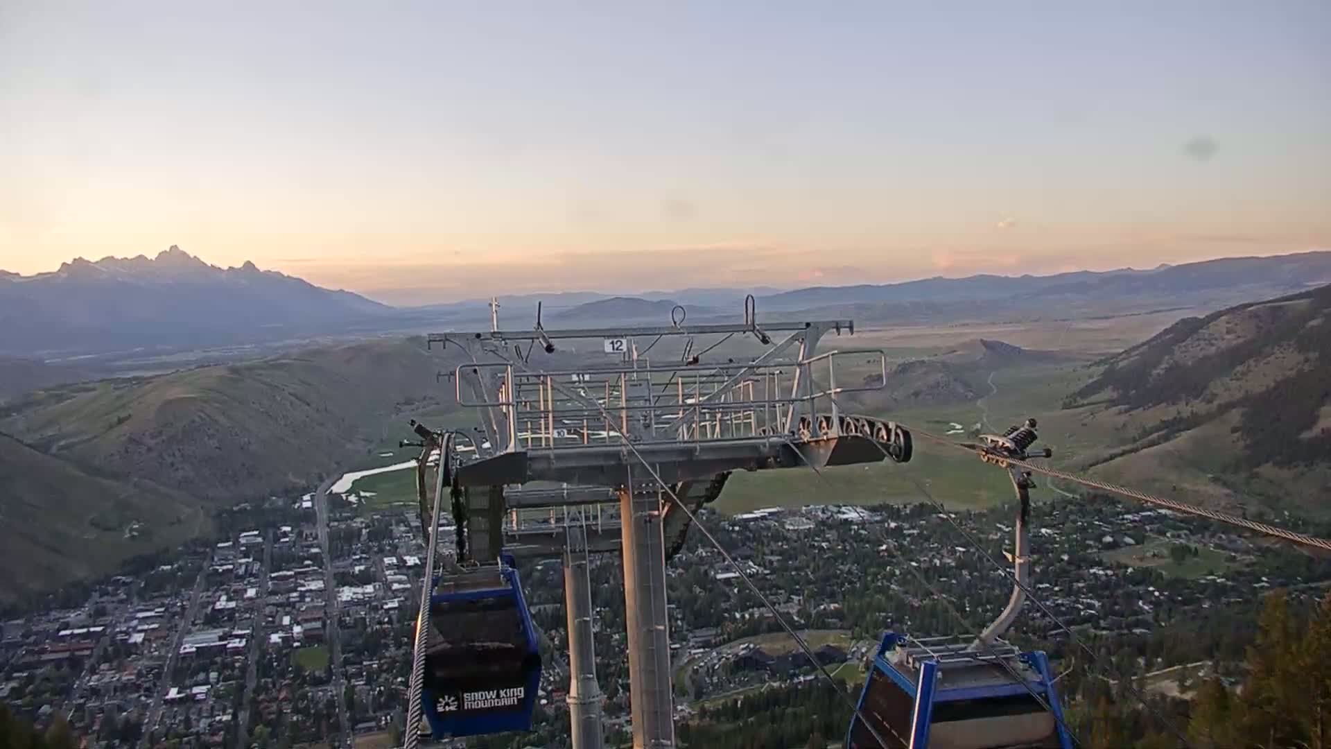 Jackson City Skyline from Snow King  Mountain Live Cam - Jackson, Teton, Wyoming, USA
