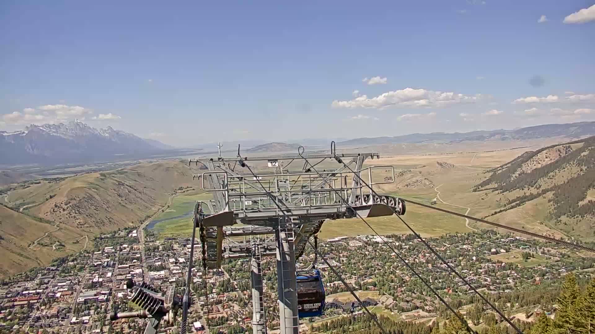 Jackson City Skyline from Snow King  Mountain Live Cam - Jackson, Teton, Wyoming, USA