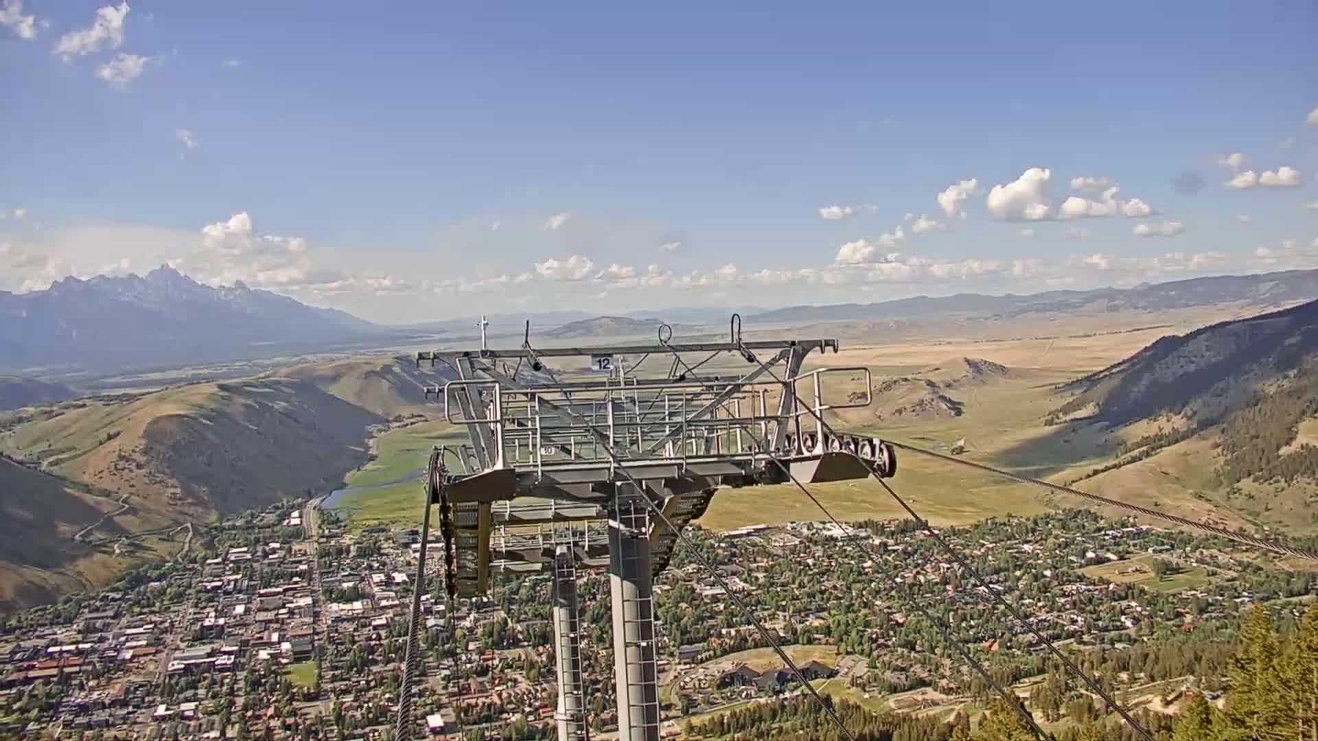 Jackson City Skyline from Snow King  Mountain Live Cam - Jackson, Teton, Wyoming, USA