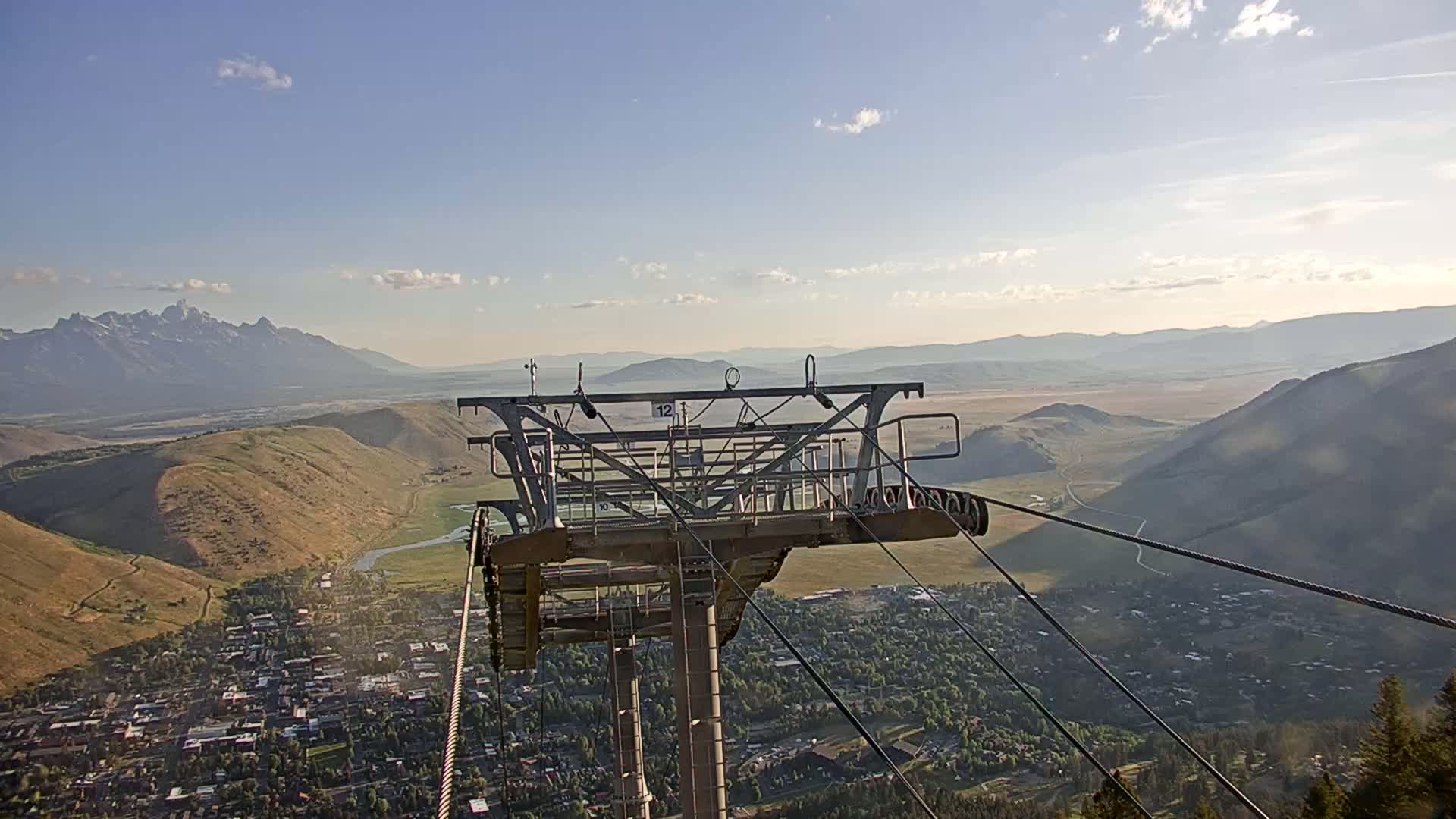 Jackson City Skyline from Snow King  Mountain Live Cam - Jackson, Teton, Wyoming, USA