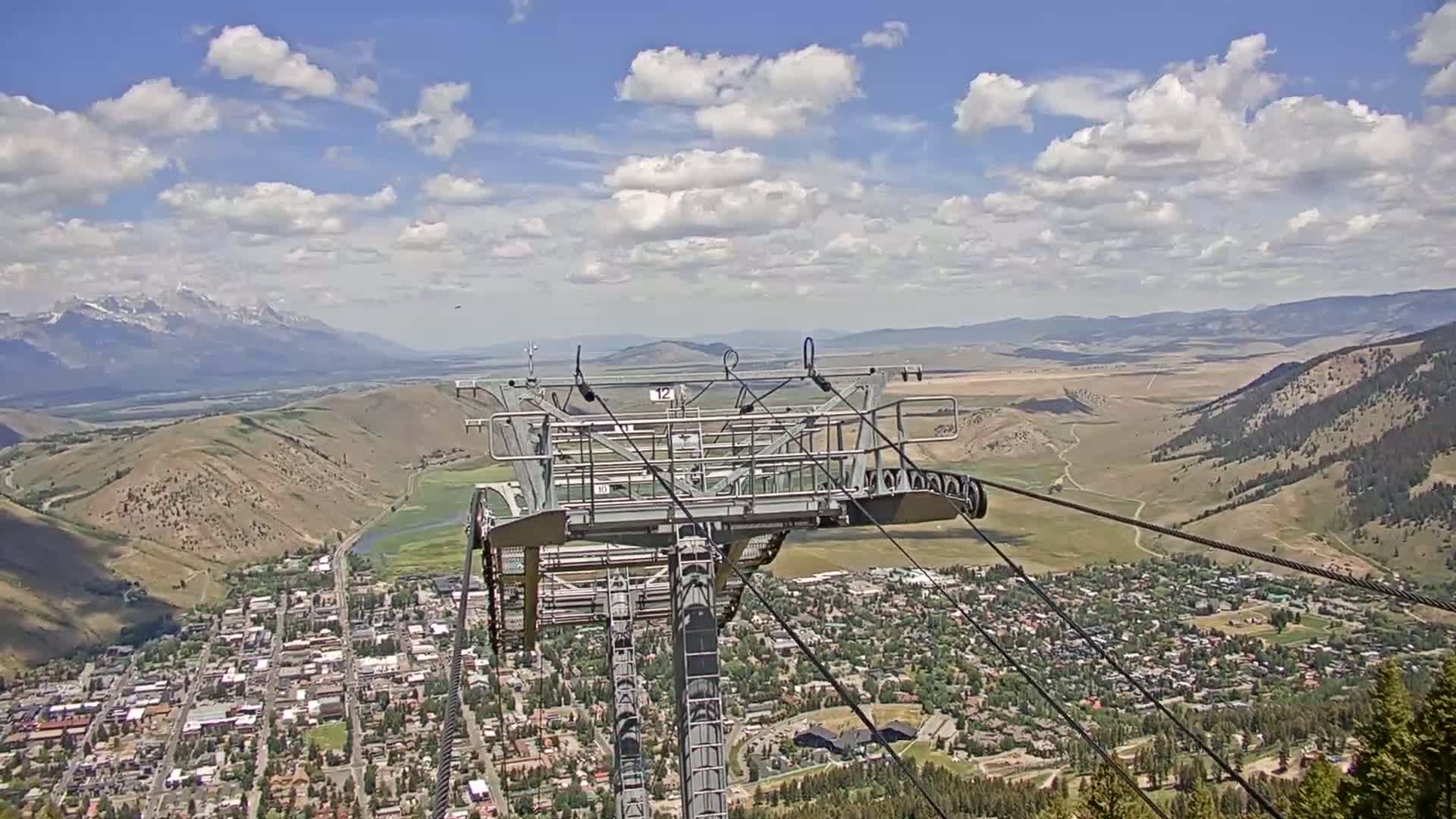 Jackson City Skyline from Snow King  Mountain Live Cam - Jackson, Teton, Wyoming, USA