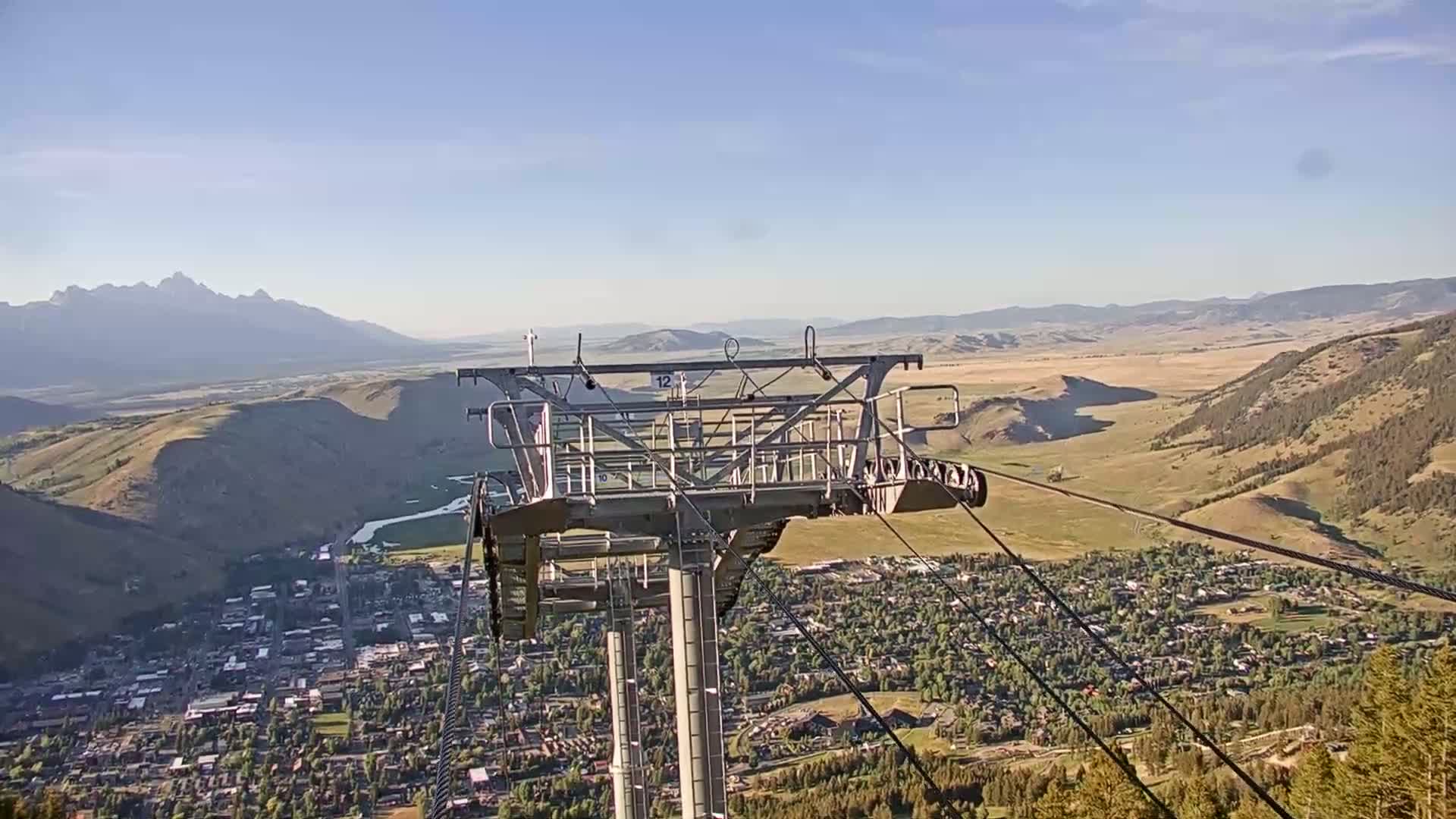 Jackson City Skyline from Snow King  Mountain Live Cam - Jackson, Teton, Wyoming, USA