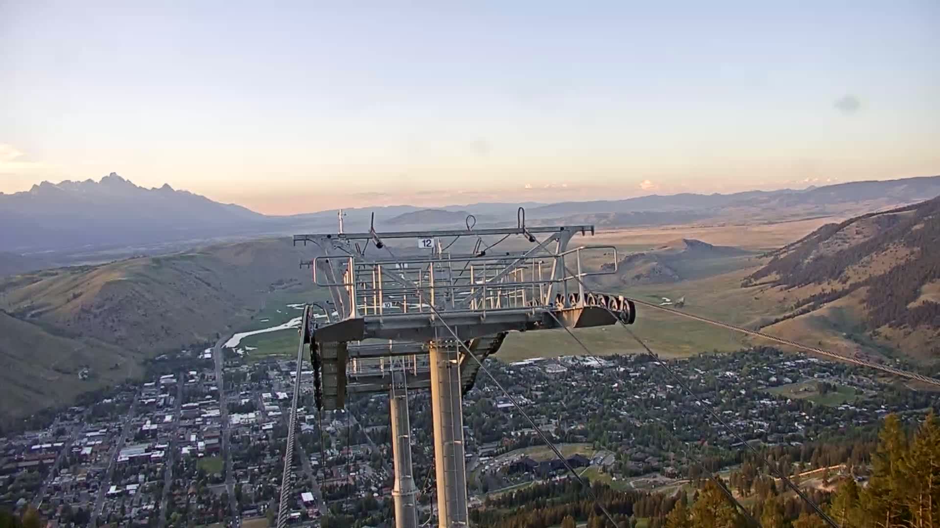 Jackson City Skyline from Snow King  Mountain Live Cam - Jackson, Teton, Wyoming, USA