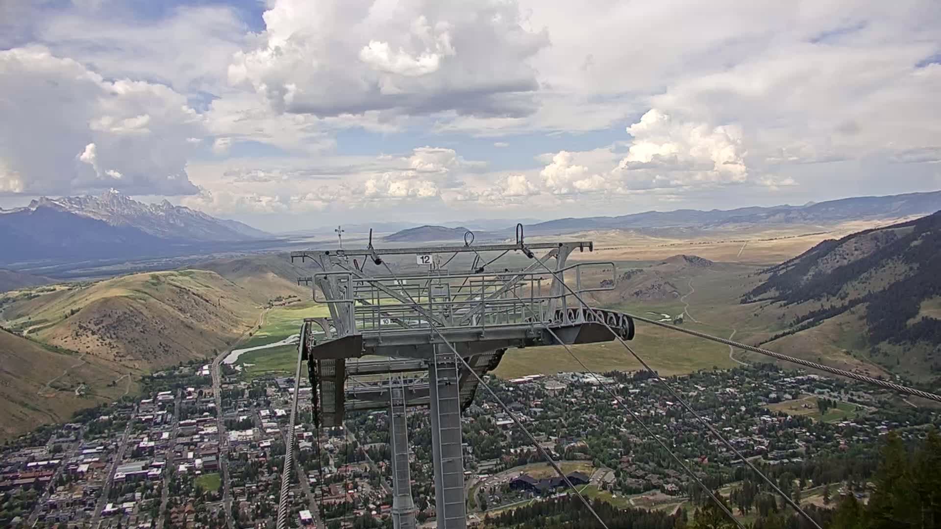 Jackson City Skyline from Snow King  Mountain Live Cam - Jackson, Teton, Wyoming, USA