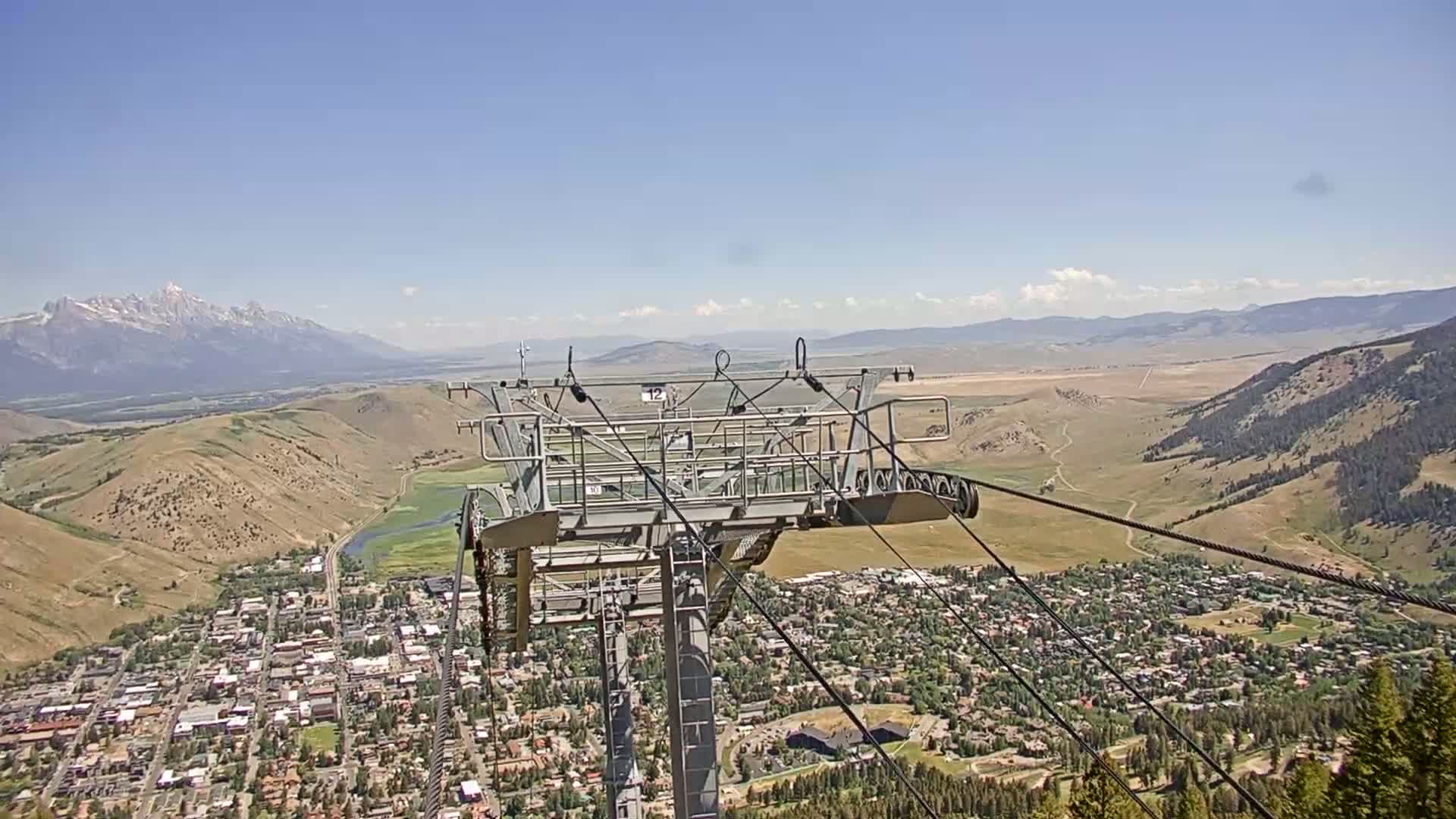 Jackson City Skyline from Snow King  Mountain Live Cam - Jackson, Teton, Wyoming, USA