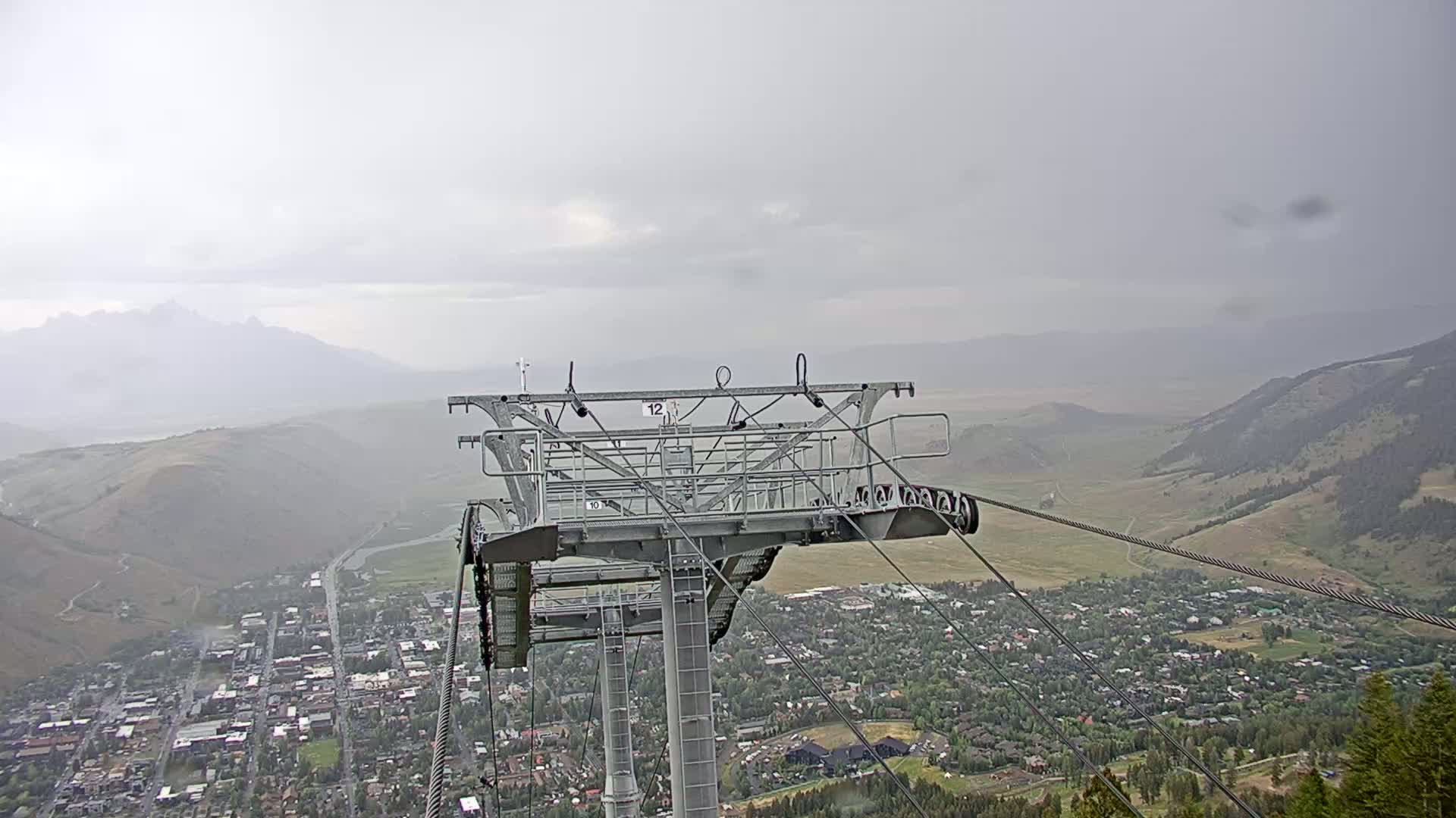 Jackson City Skyline from Snow King  Mountain Live Cam - Jackson, Teton, Wyoming, USA