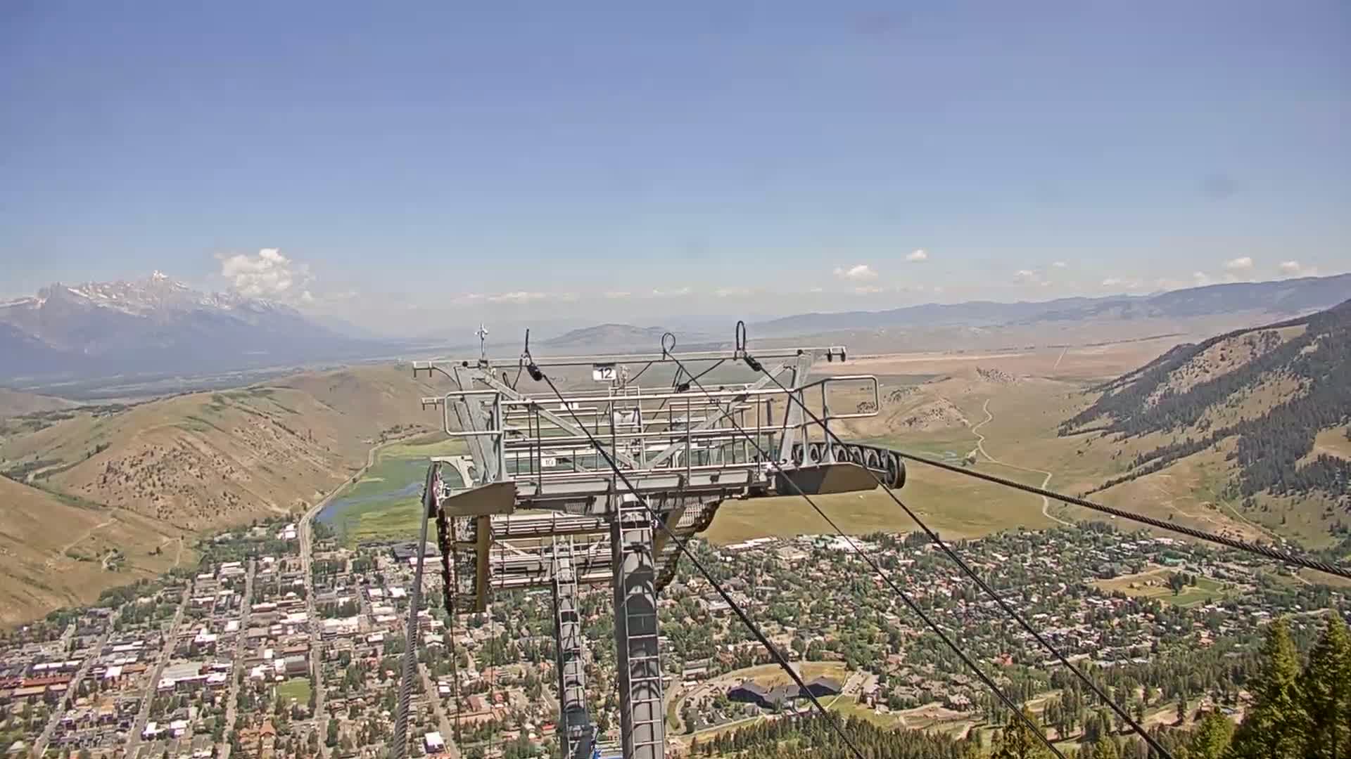 Jackson City Skyline from Snow King  Mountain Live Cam - Jackson, Teton, Wyoming, USA