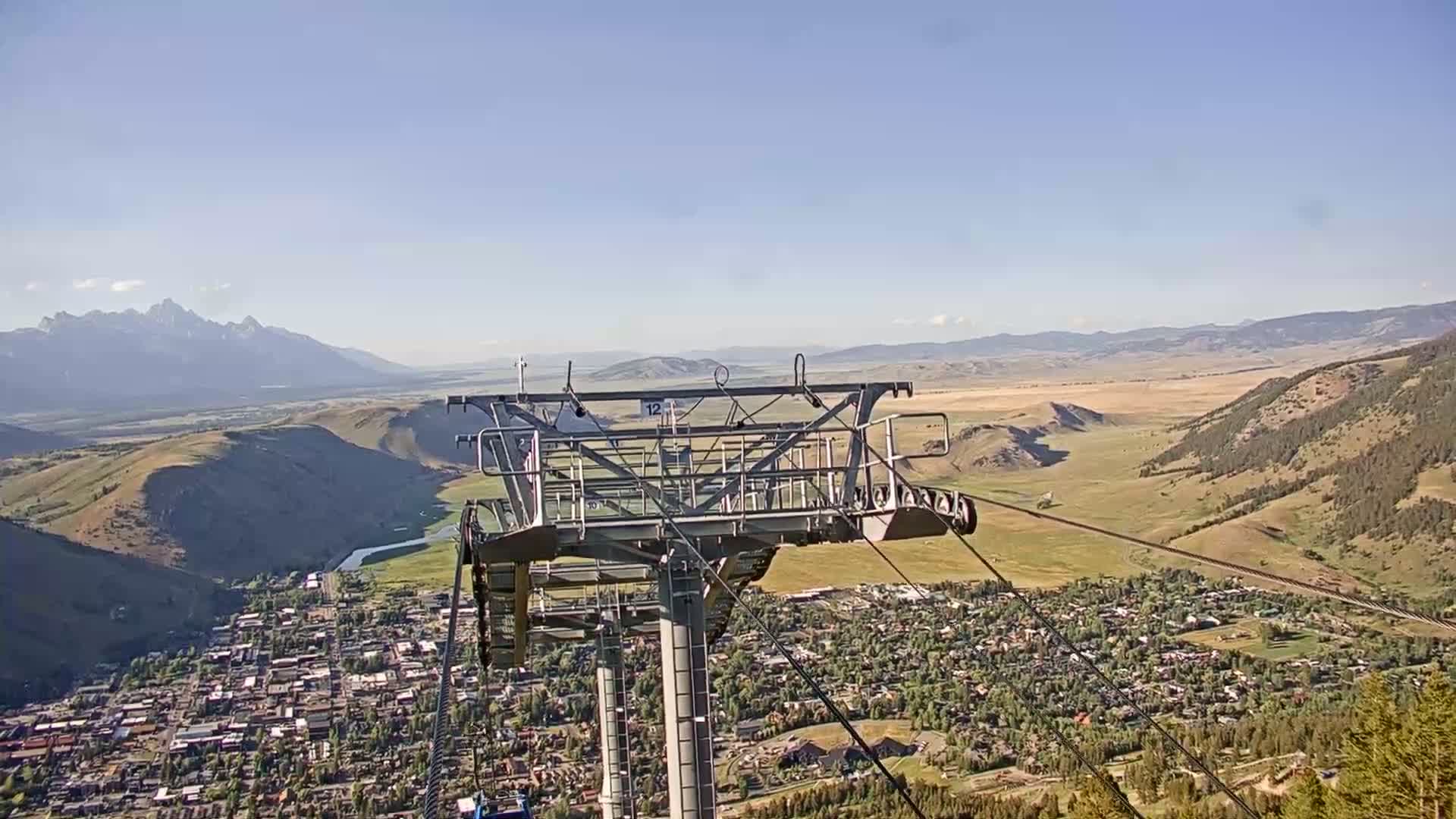 Jackson City Skyline from Snow King  Mountain Live Cam - Jackson, Teton, Wyoming, USA