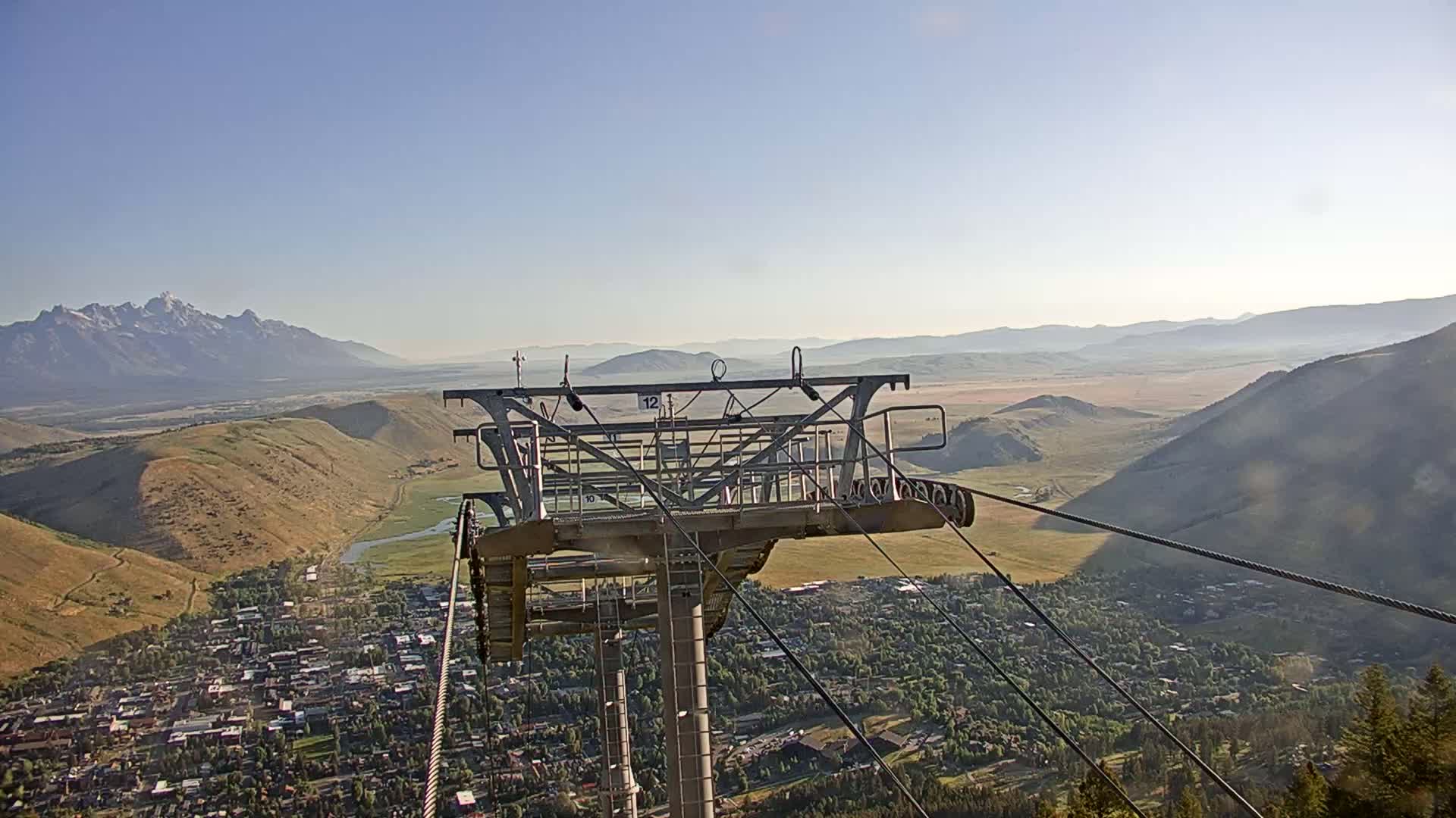 Jackson City Skyline from Snow King  Mountain Live Cam - Jackson, Teton, Wyoming, USA