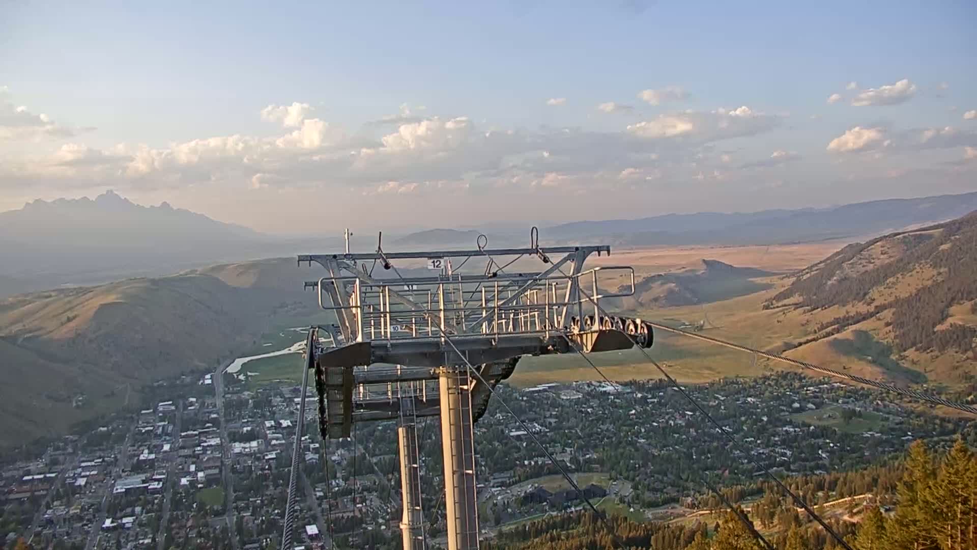 Jackson City Skyline from Snow King  Mountain Live Cam - Jackson, Teton, Wyoming, USA