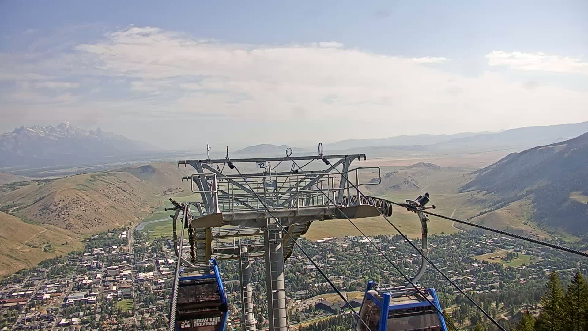 Jackson City Skyline from Snow King  Mountain Live Cam - Jackson, Teton, Wyoming, USA