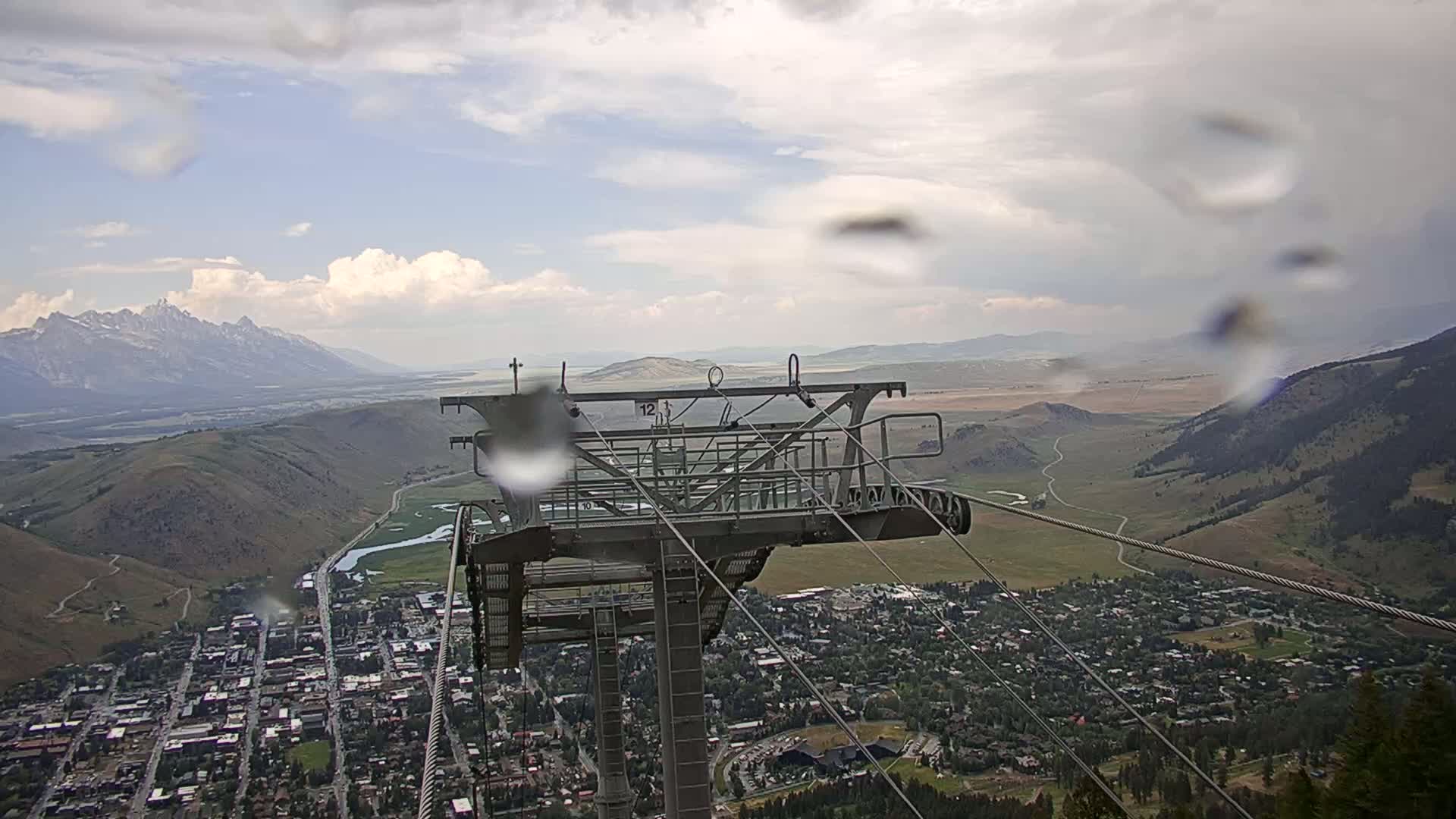 Jackson City Skyline from Snow King  Mountain Live Cam - Jackson, Teton, Wyoming, USA