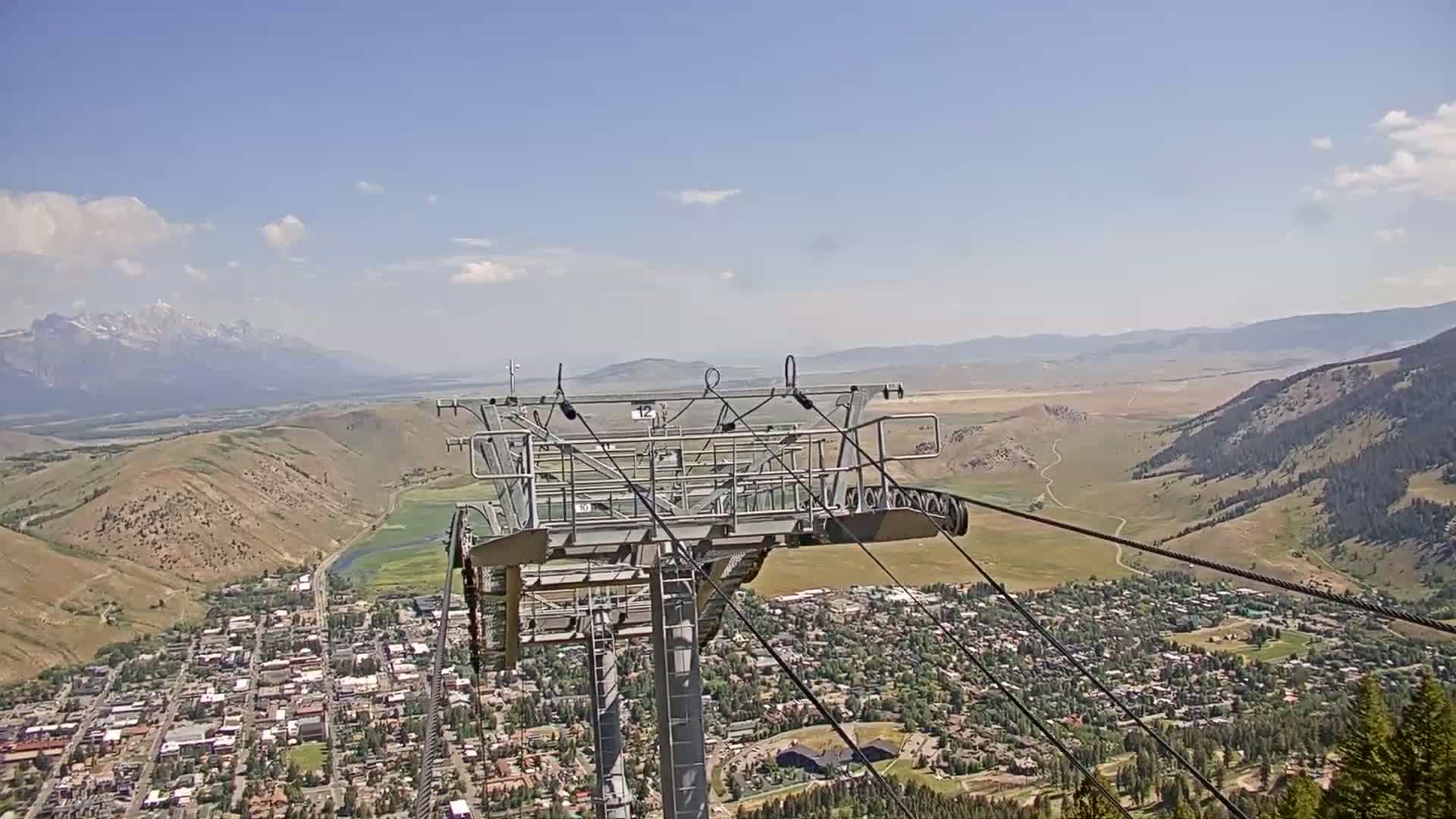 Jackson City Skyline from Snow King  Mountain Live Cam - Jackson, Teton, Wyoming, USA