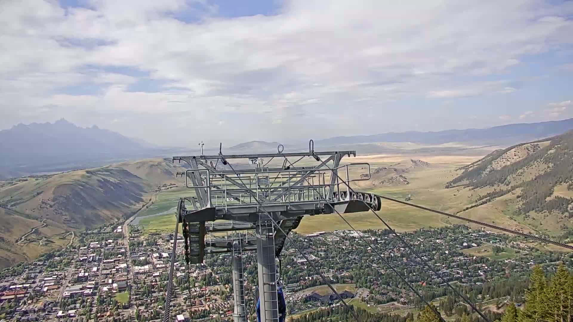 Jackson City Skyline from Snow King  Mountain Live Cam - Jackson, Teton, Wyoming, USA