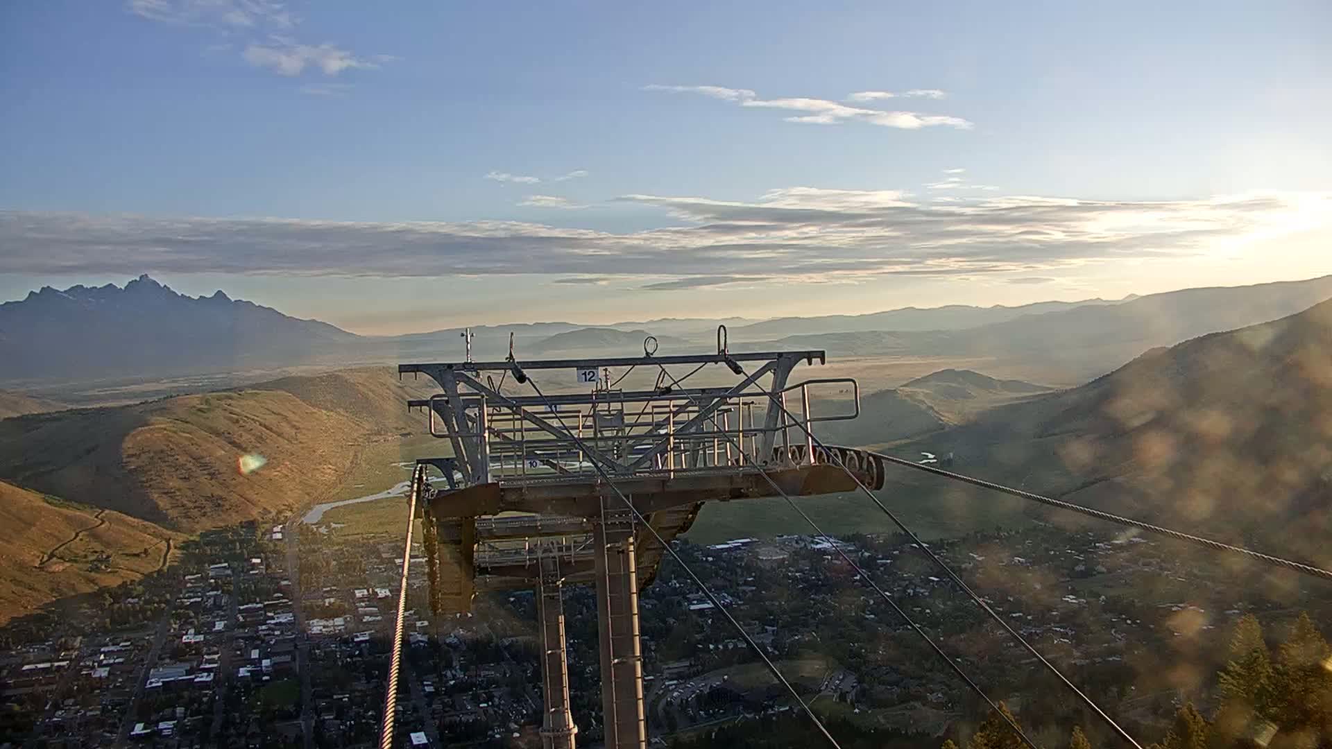 Jackson City Skyline from Snow King  Mountain Live Cam - Jackson, Teton, Wyoming, USA