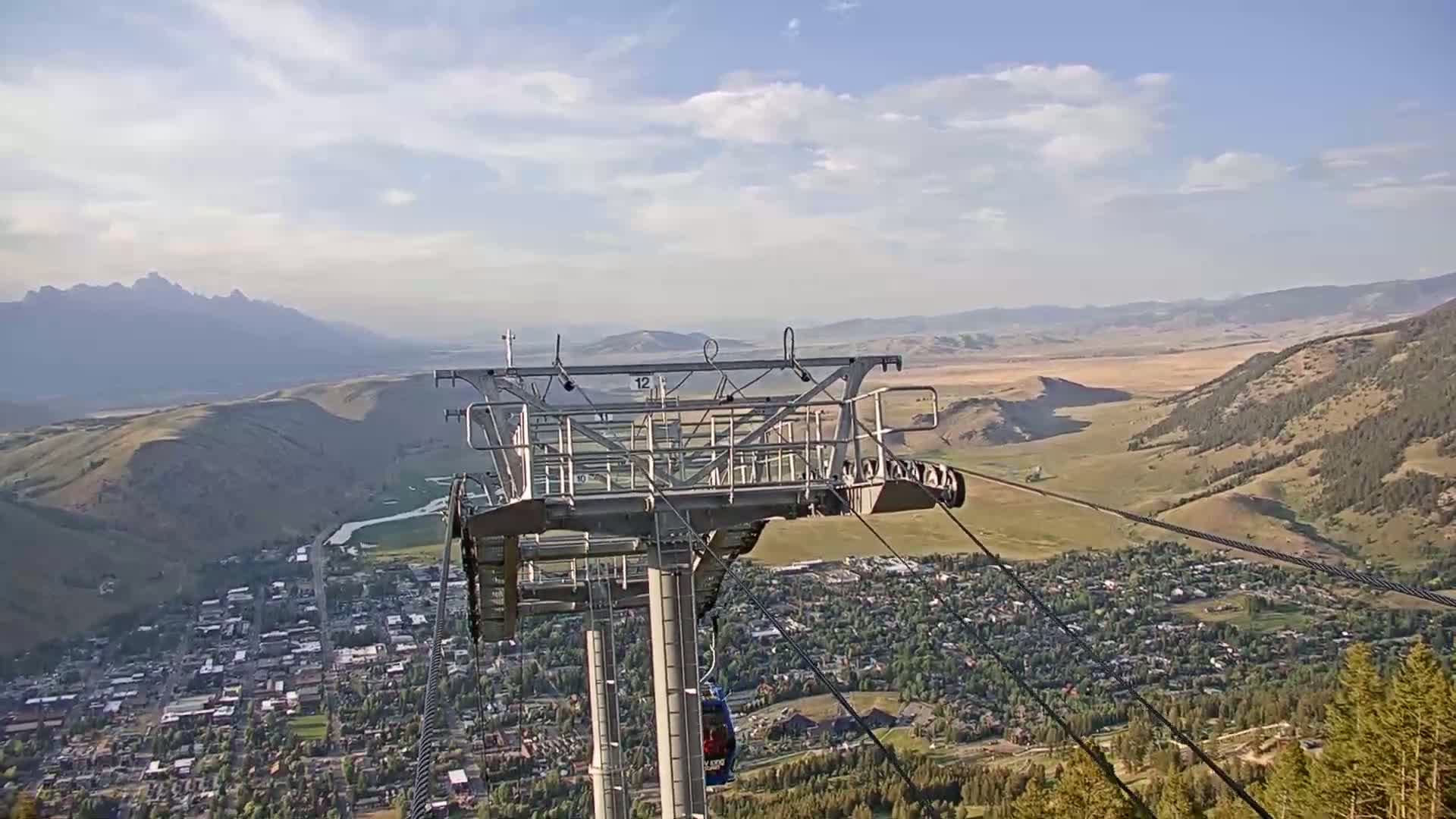 Jackson City Skyline from Snow King  Mountain Live Cam - Jackson, Teton, Wyoming, USA