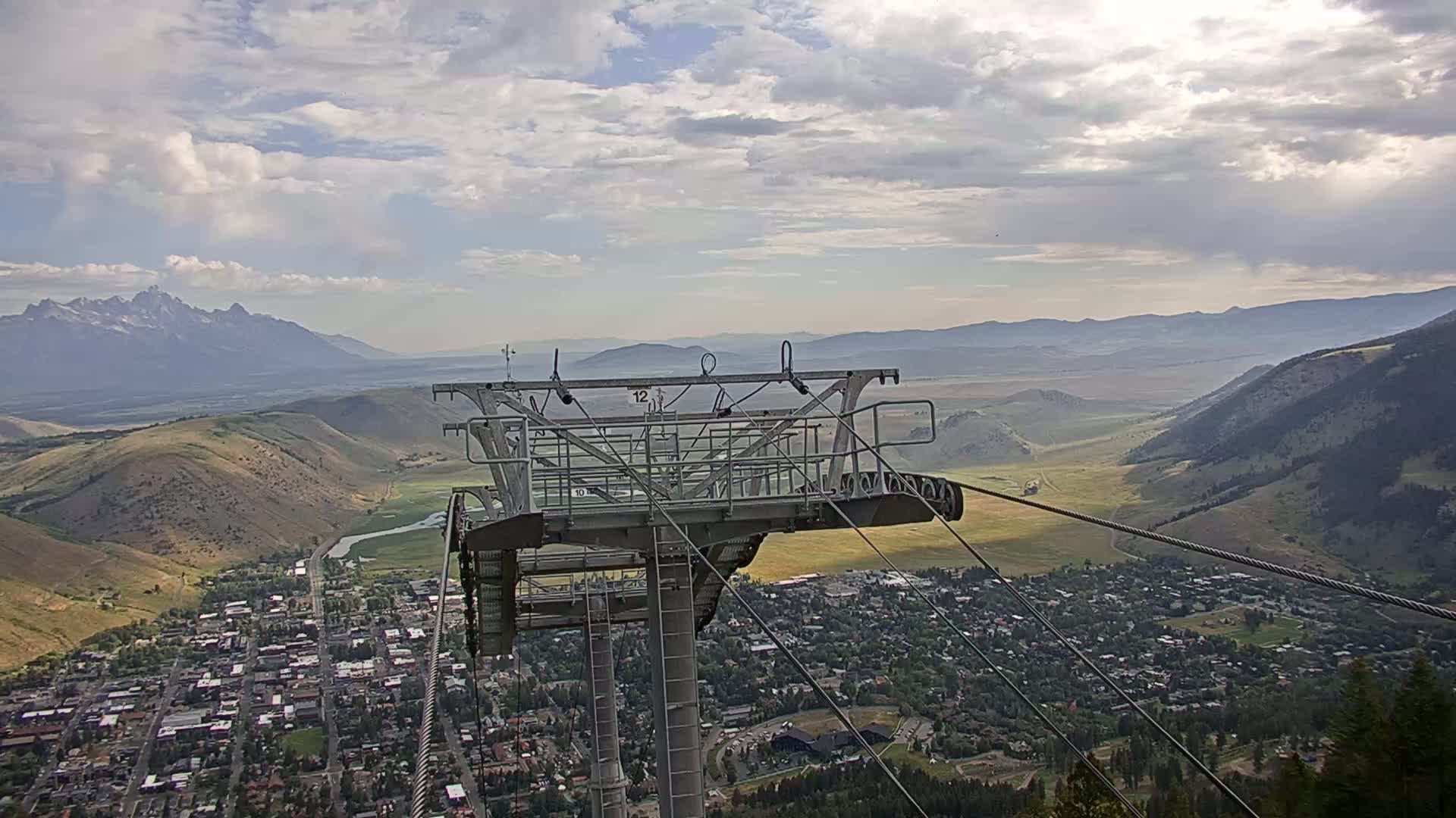 Jackson City Skyline from Snow King  Mountain Live Cam - Jackson, Teton, Wyoming, USA